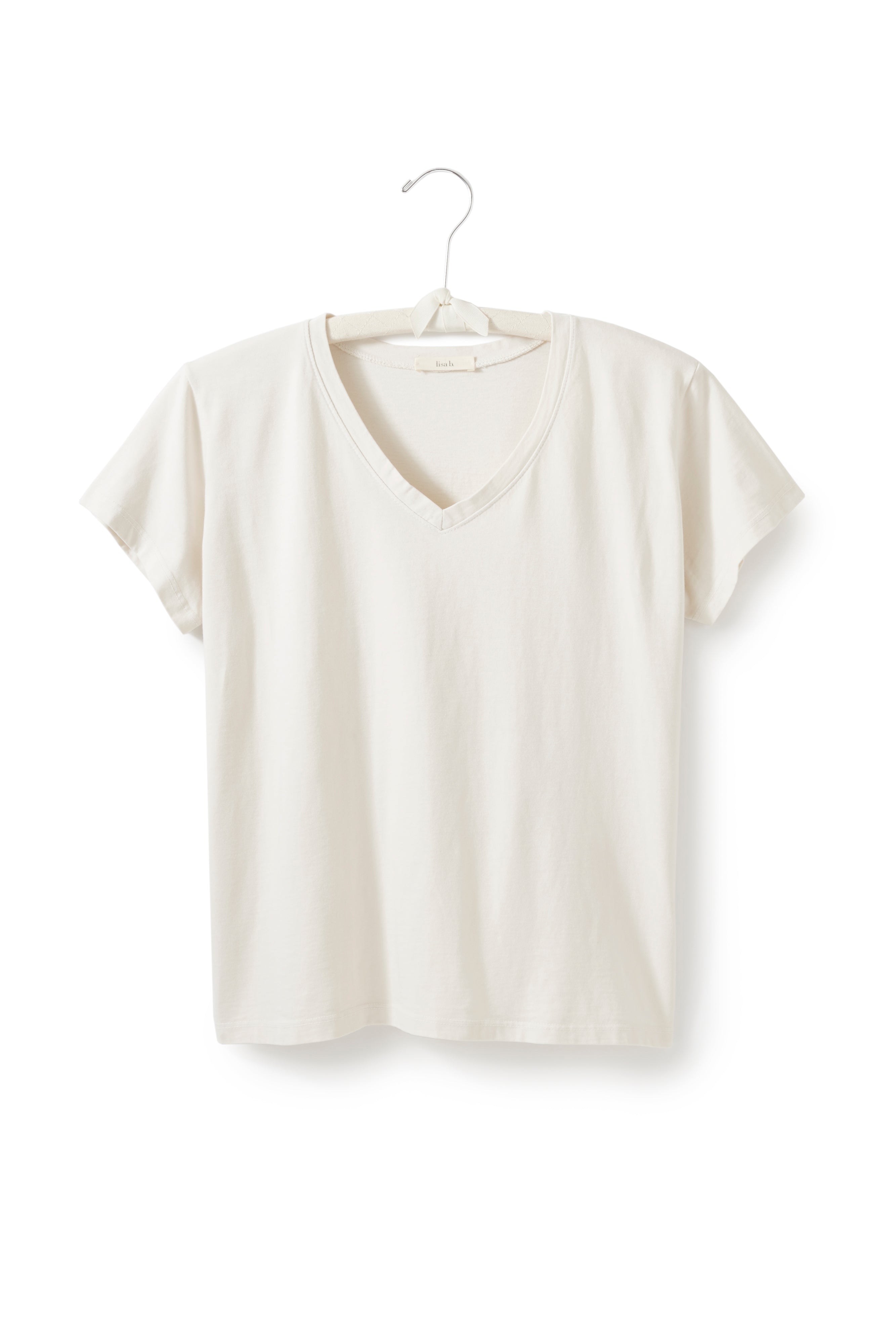 short sleeve relaxed v-neck tee shirt
