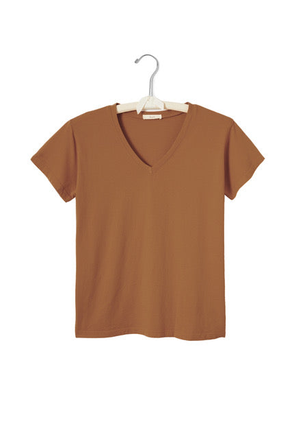 short sleeve relaxed v-neck tee shirt