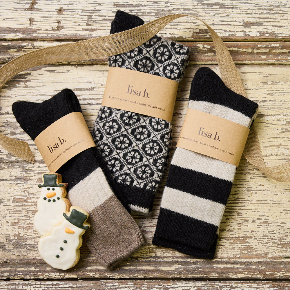 3-pair holiday sock bundles for her
