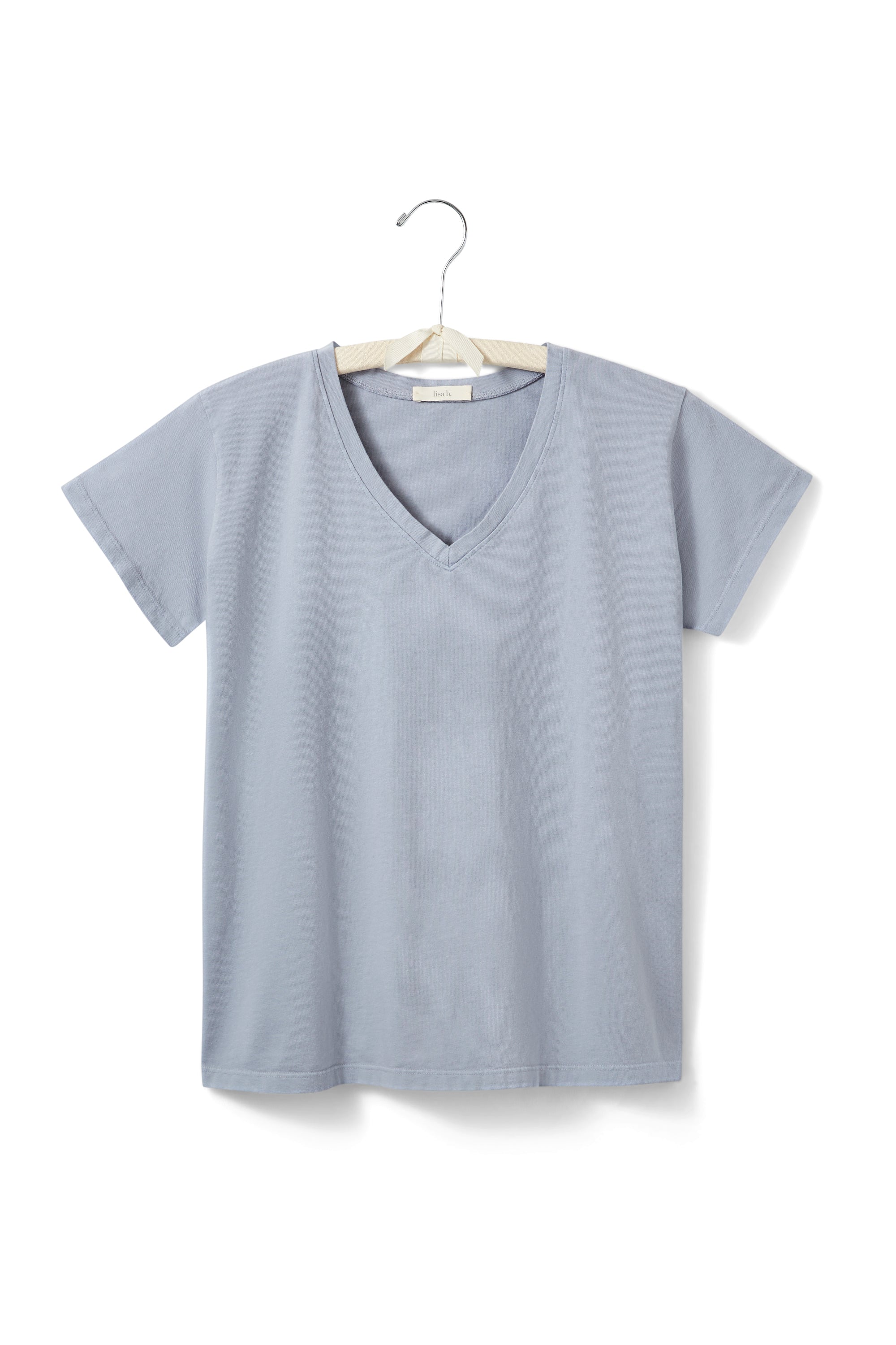 short sleeve relaxed v-neck tee shirt
