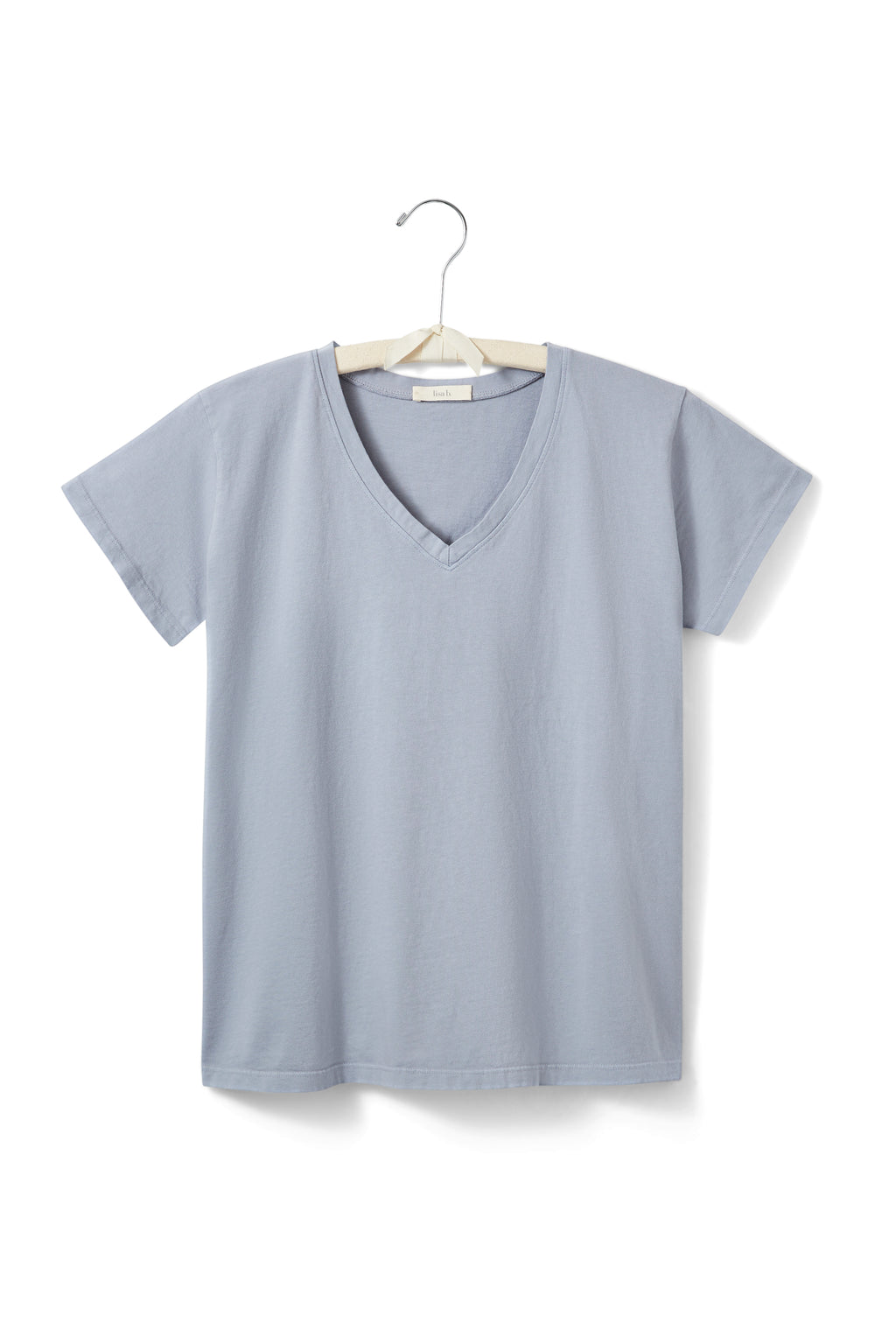 short sleeve relaxed v-neck tee shirt