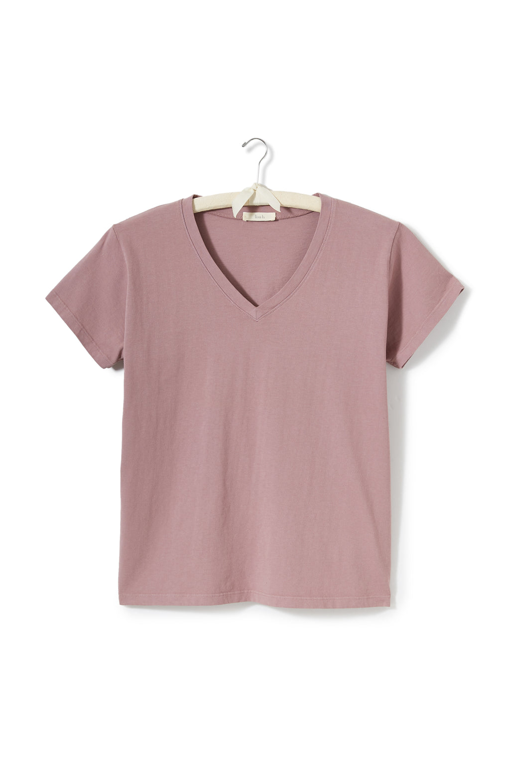 short sleeve relaxed v-neck tee shirt