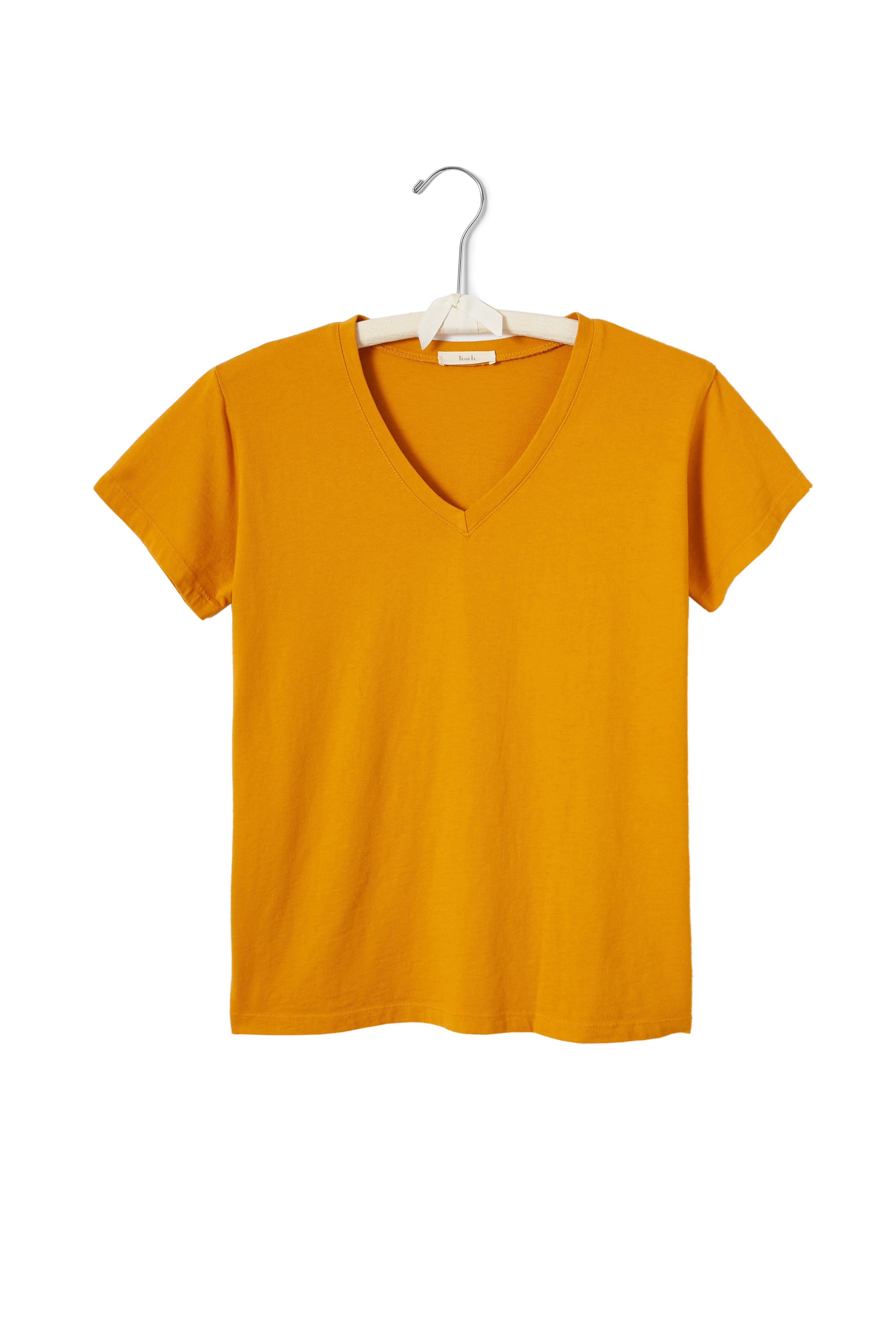 short sleeve relaxed v-neck tee shirt