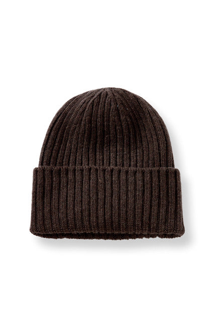 wool cashmere knit hat | wide stripe
