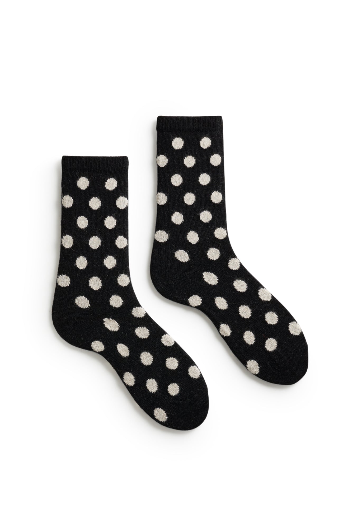 lisa b. wool cashmere men socks | dot crew in black