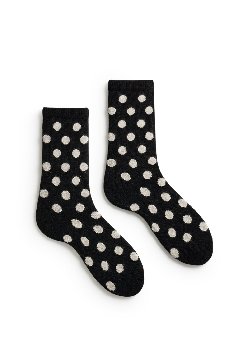 lisa b. wool cashmere women socks | dot crew in black