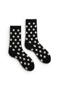 lisa b. wool cashmere women socks | dot crew in black
