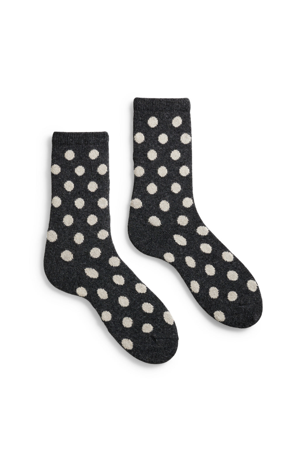 lisa b. wool cashmere men socks | dot crew in charcoal