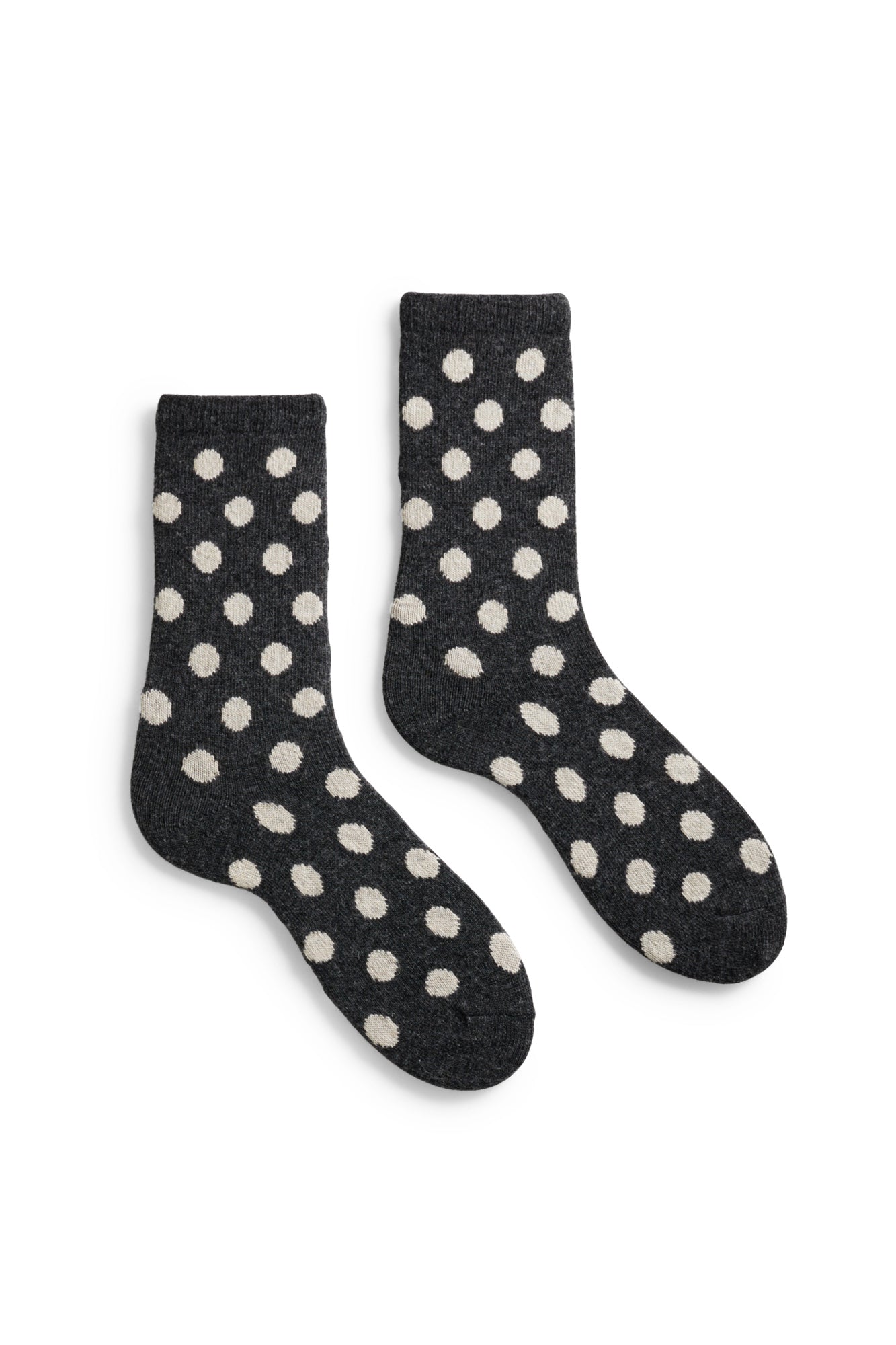 lisa b. wool cashmere men socks | dot crew in charcoal