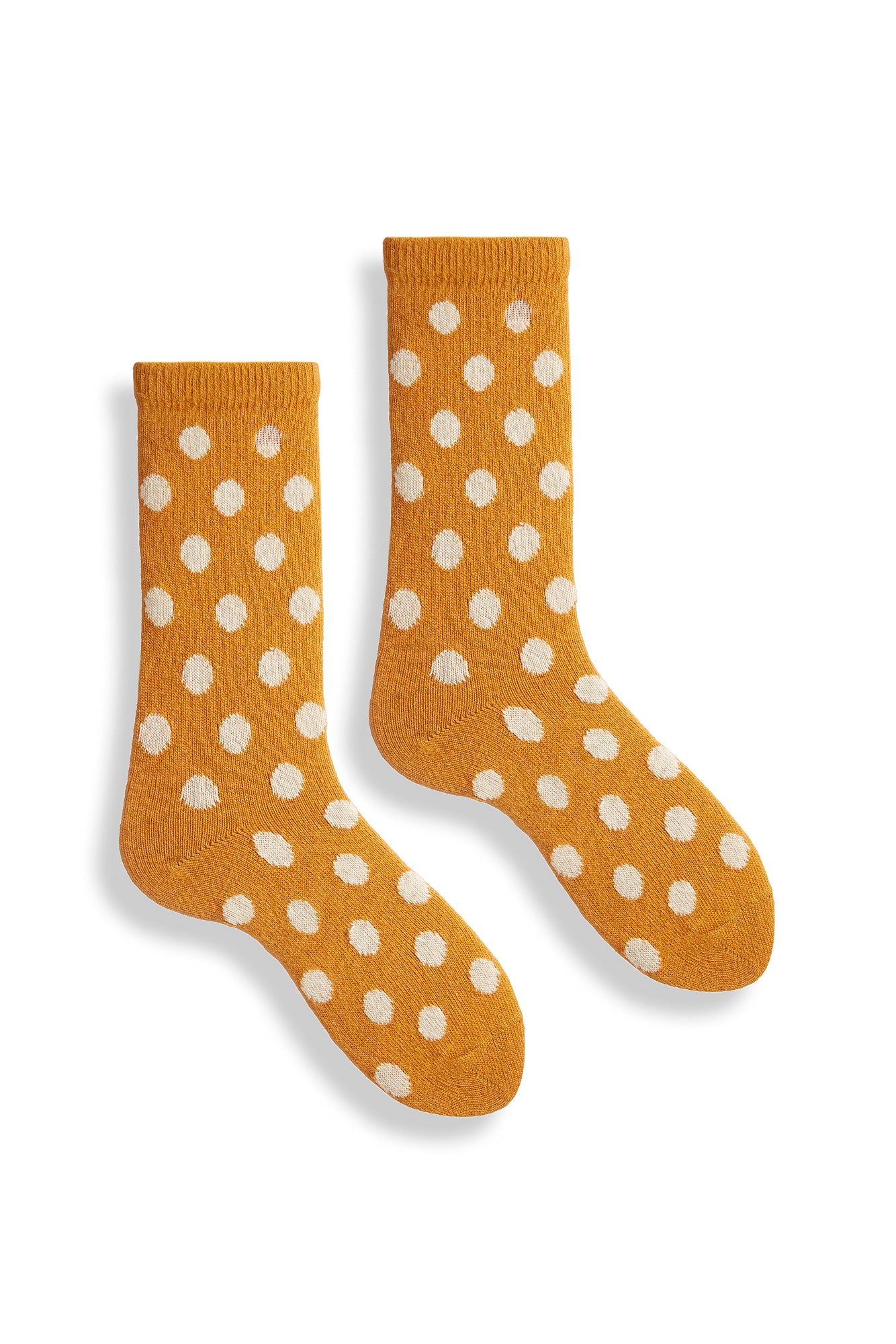 lisa b. wool cashmere women socks | dot crew in squash