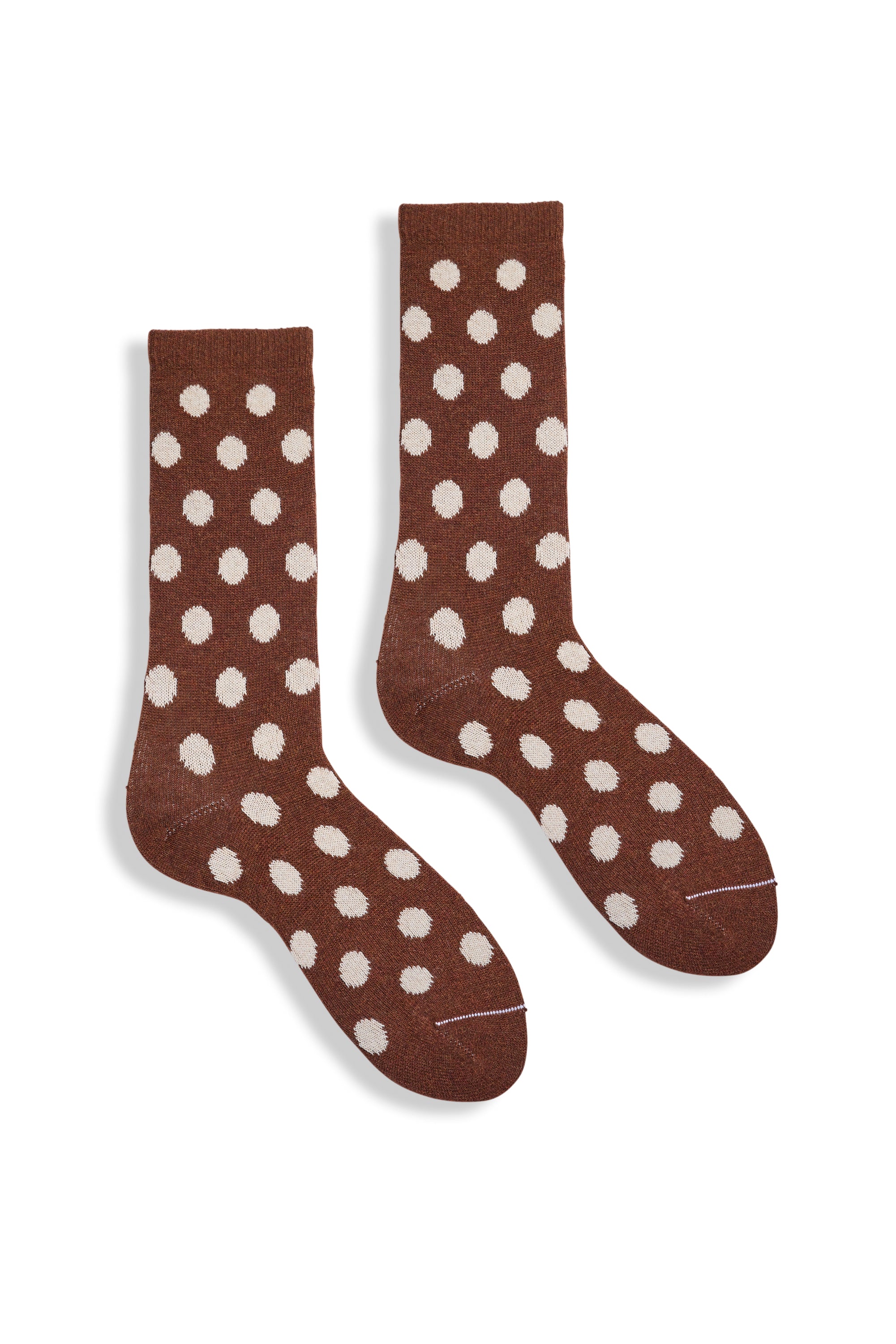 lisa b. wool cashmere men socks | dot crew in acorn