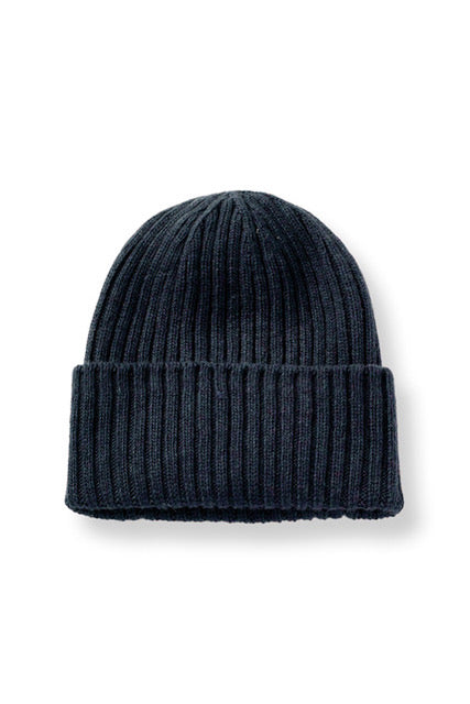 wool cashmere knit hat | wide stripe