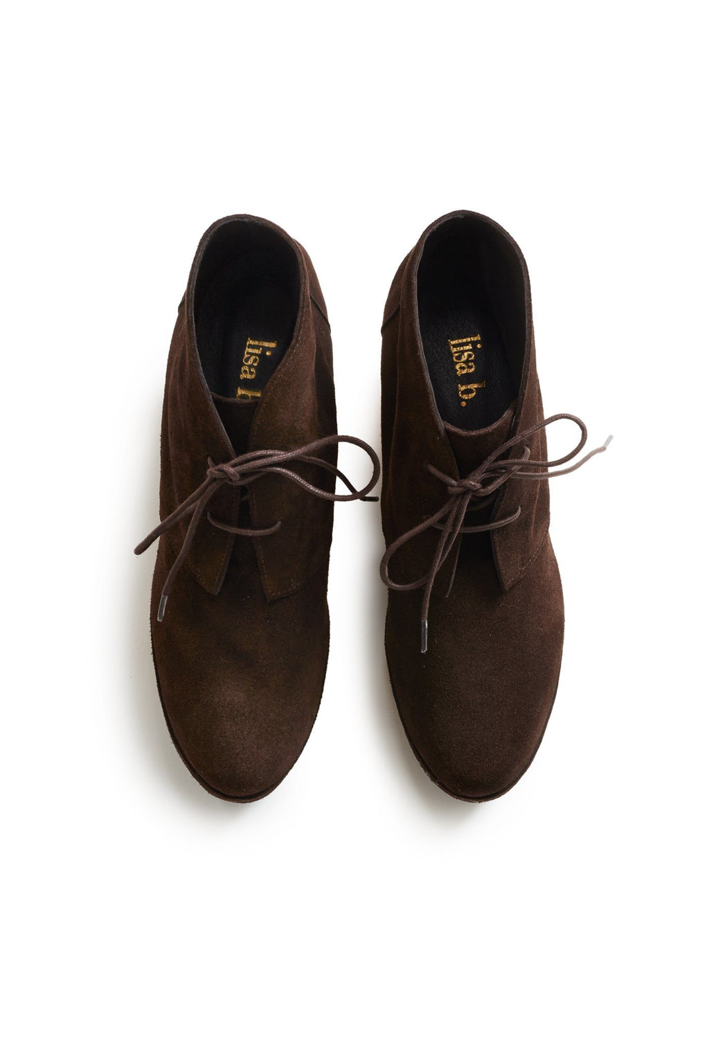 smooth toe suede bootie clogs in dark brown Clogs lisa b. 