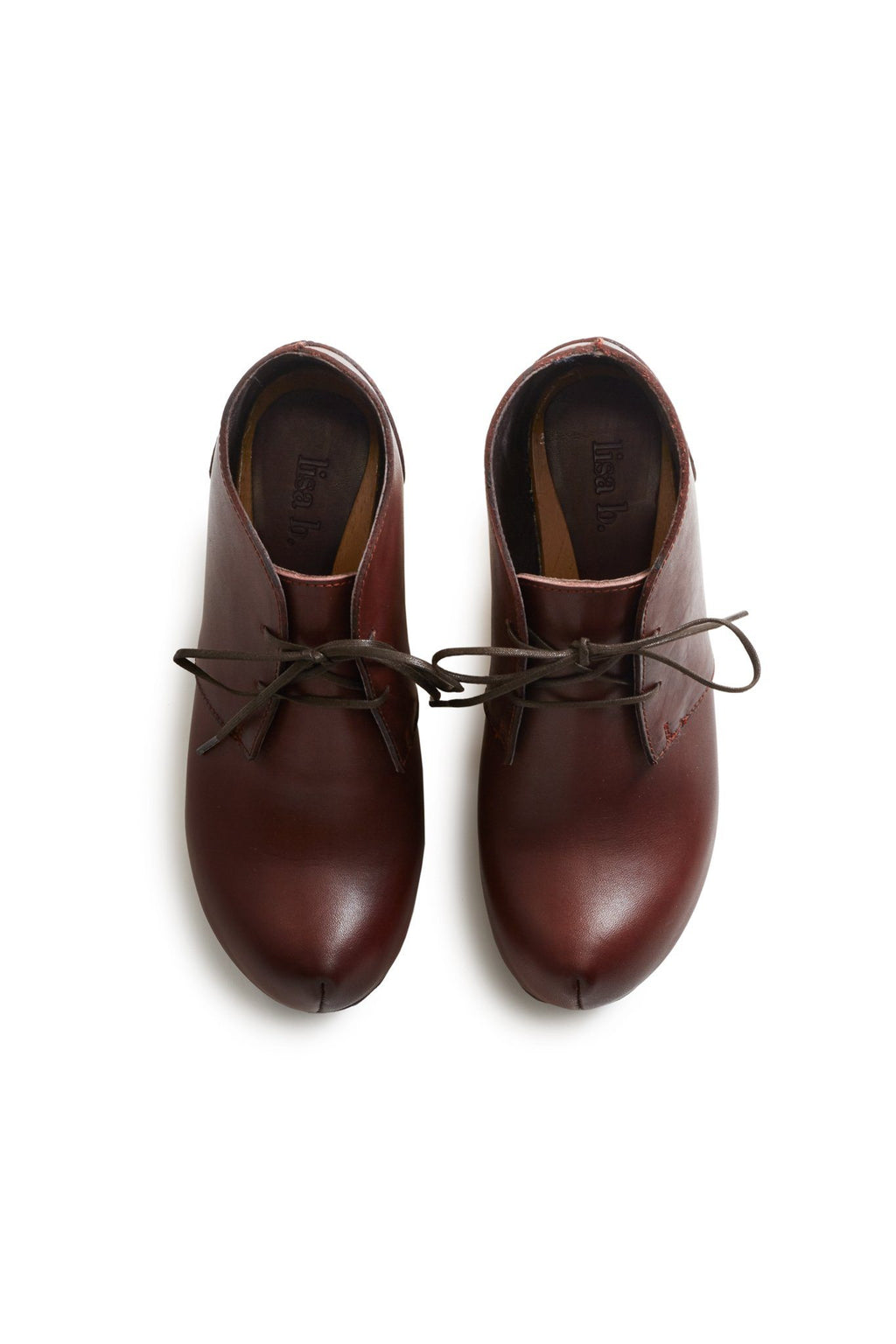 toe seam leather bootie clogs in acorn Clogs lisa b. 