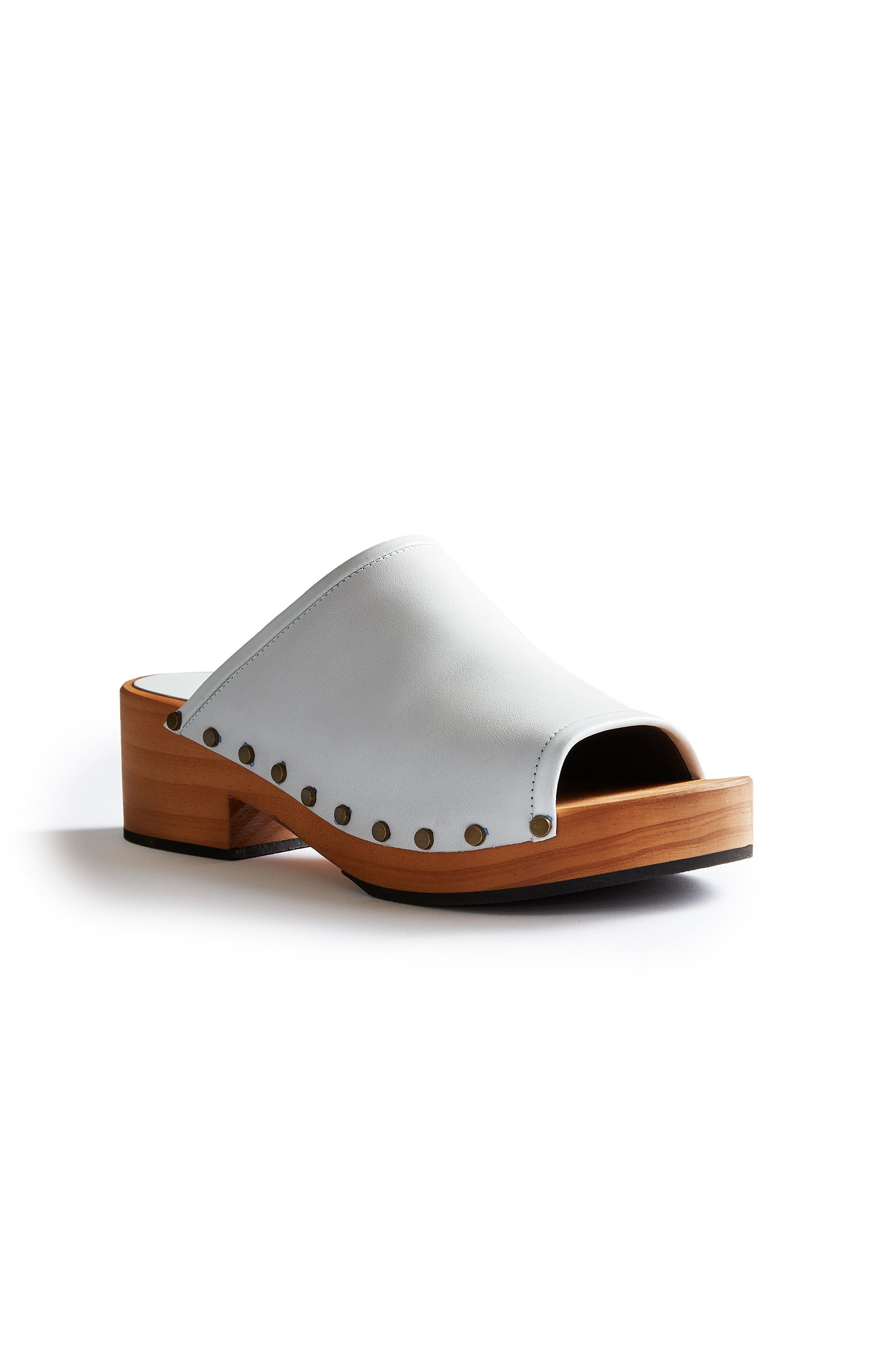 open toe slide clogs in chalk Clogs lisa b. 