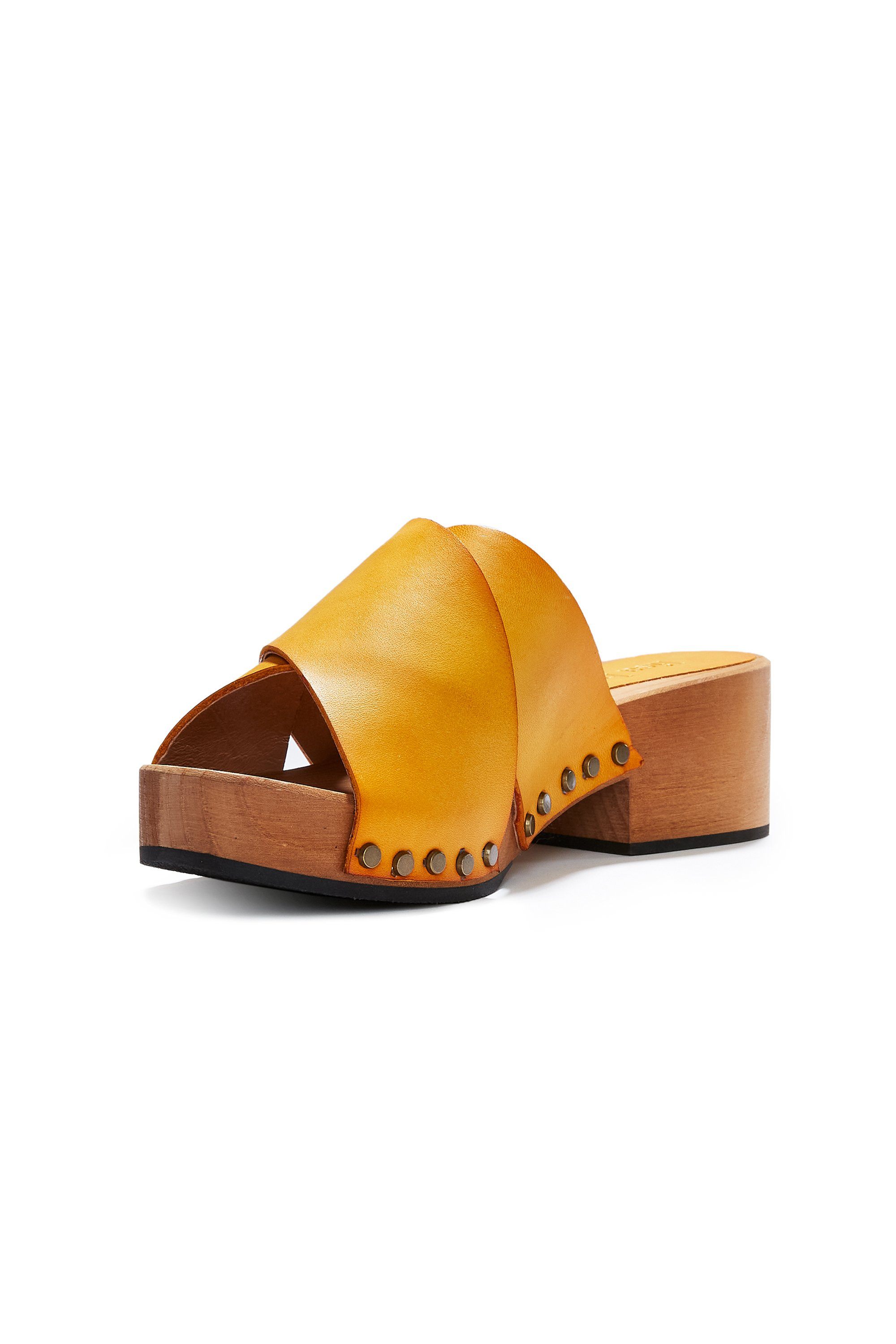 criss-cross slide clogs in mango Clogs lisa b. 