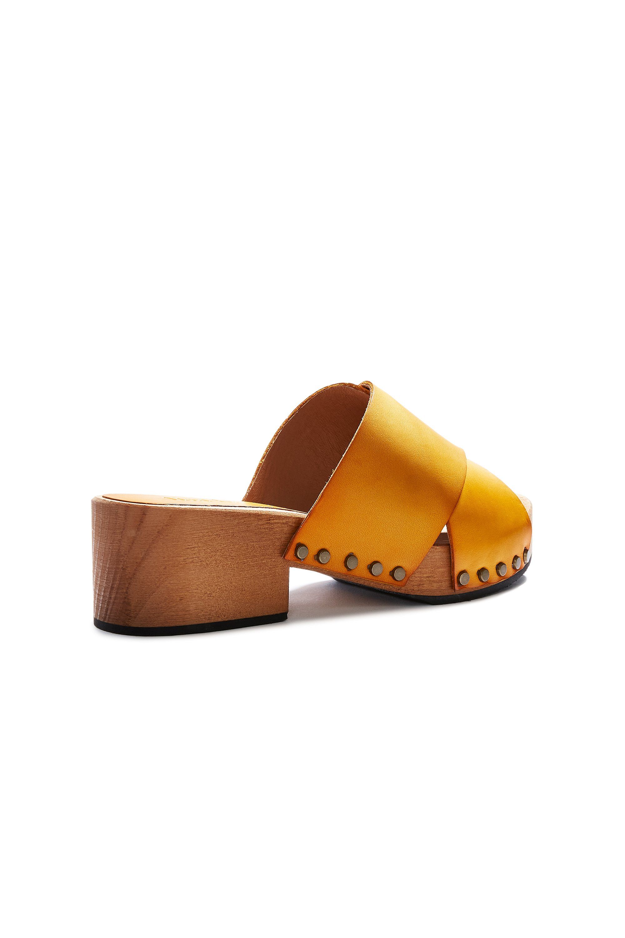 criss-cross slide clogs in mango Clogs lisa b. 