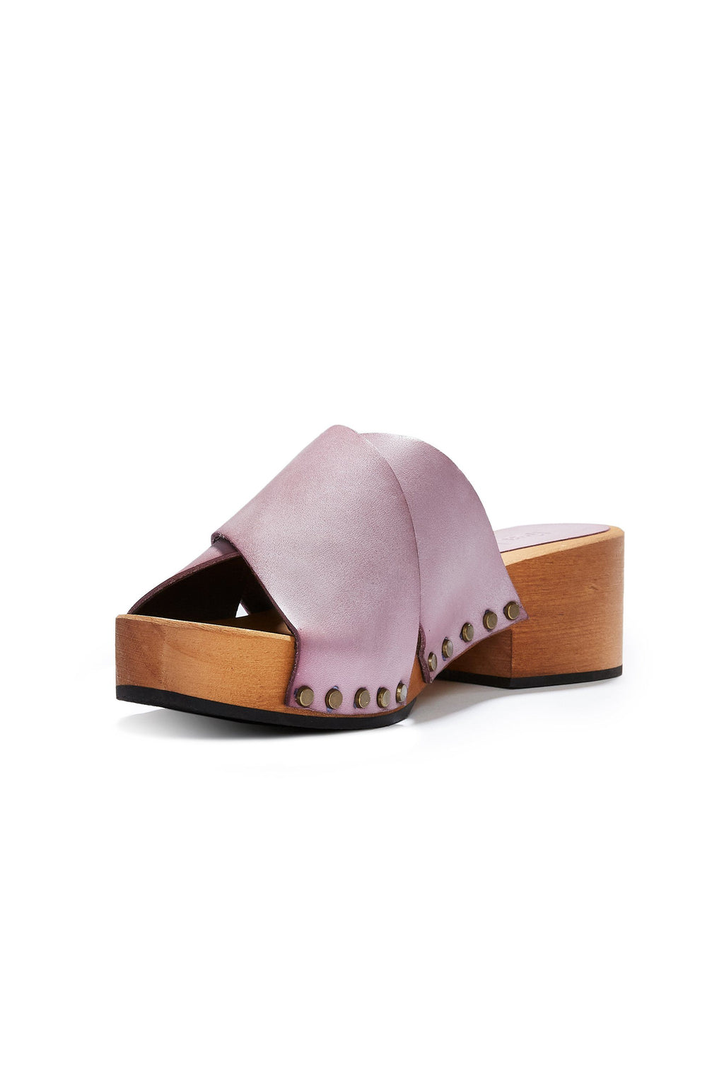 criss-cross slide clogs in rosewood Clogs lisa b. 
