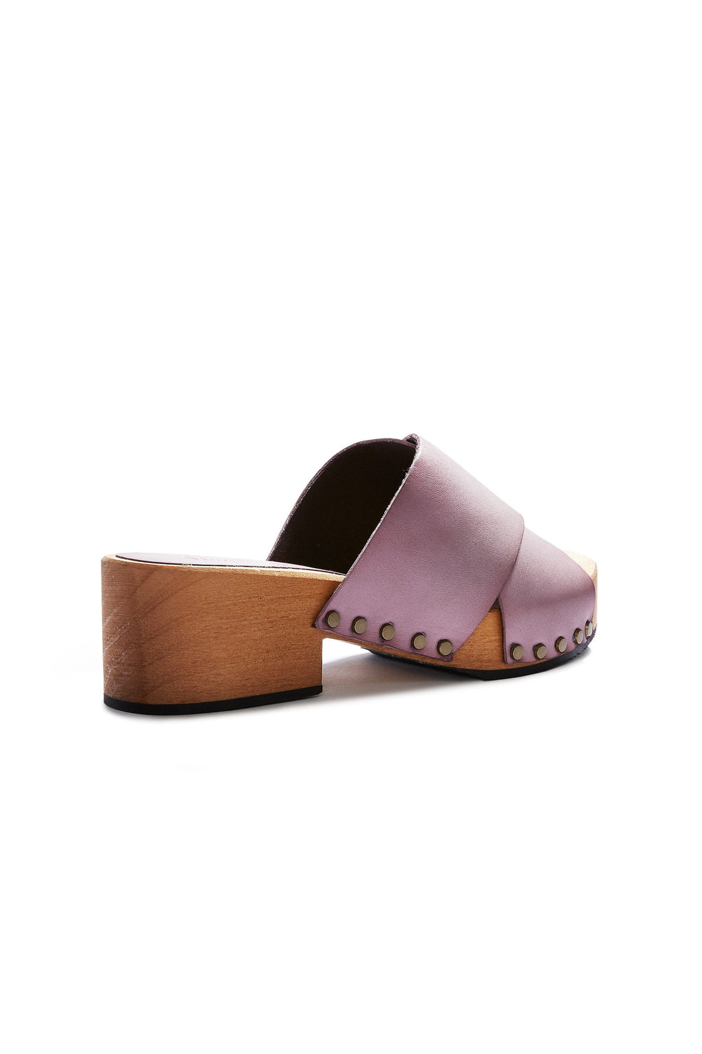 criss-cross slide clogs in rosewood Clogs lisa b. 