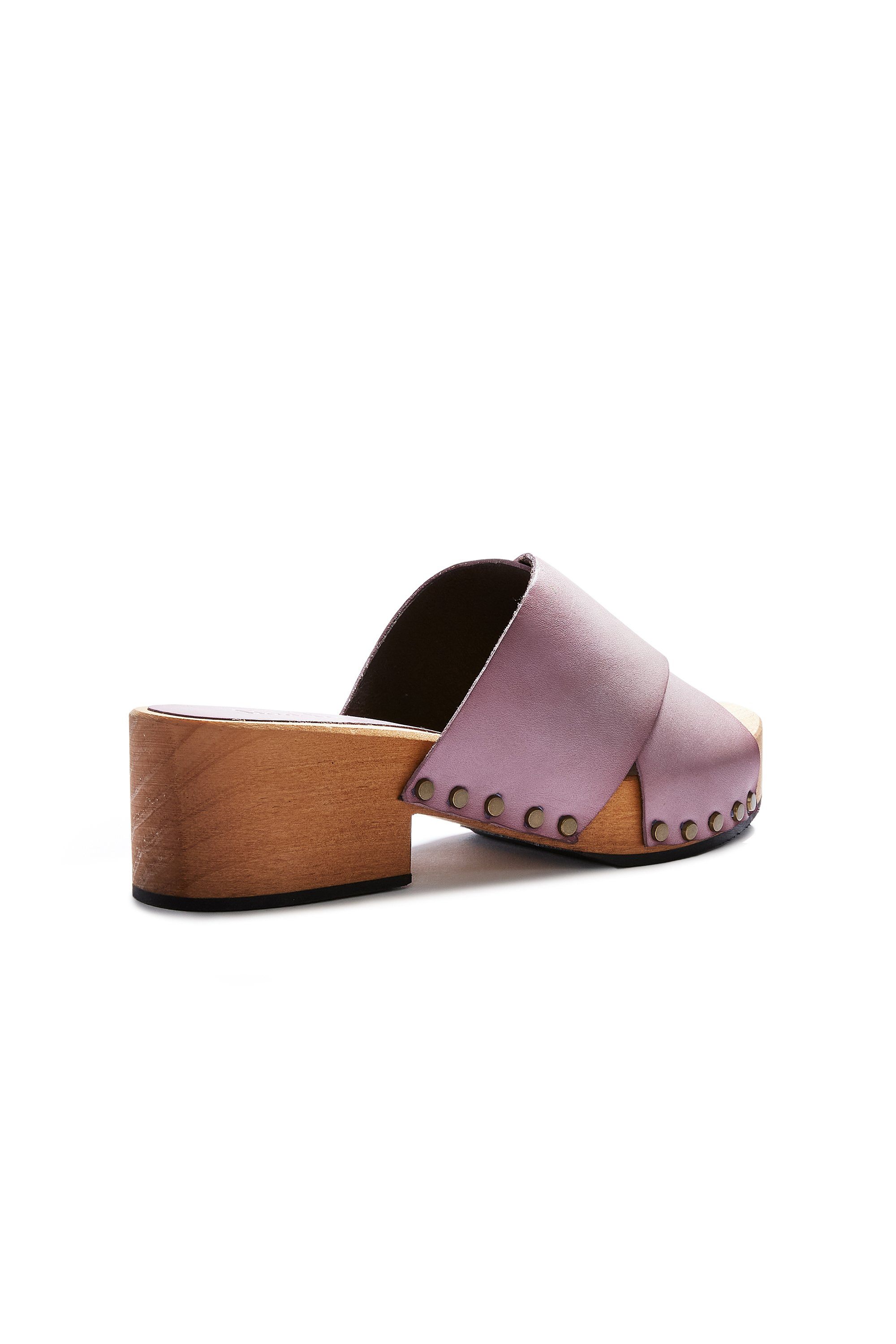 criss-cross slide clogs in rosewood Clogs lisa b. 