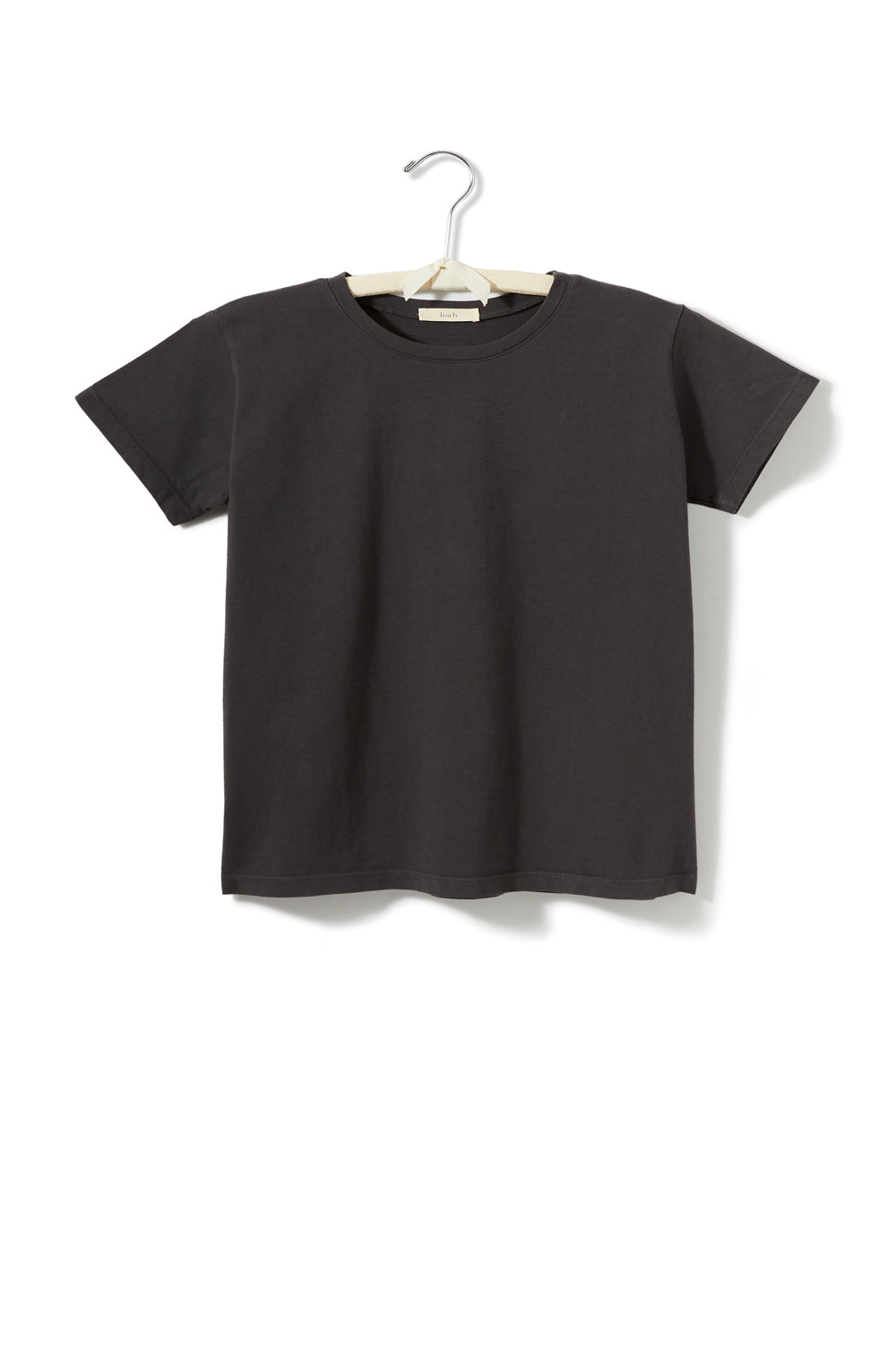 cropped short sleeve relaxed crew neck tee shirt