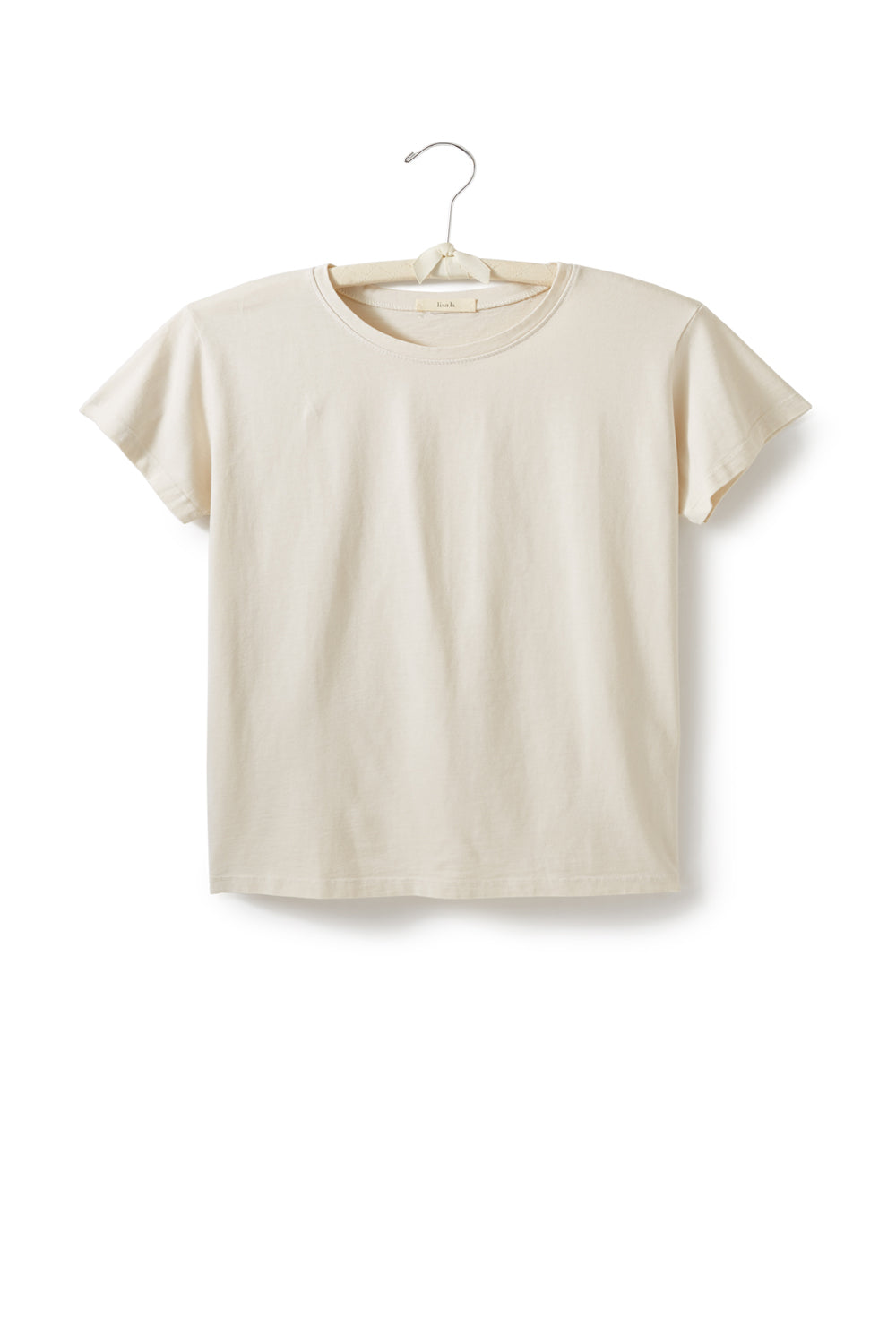 cropped short sleeve relaxed crew neck tee shirt