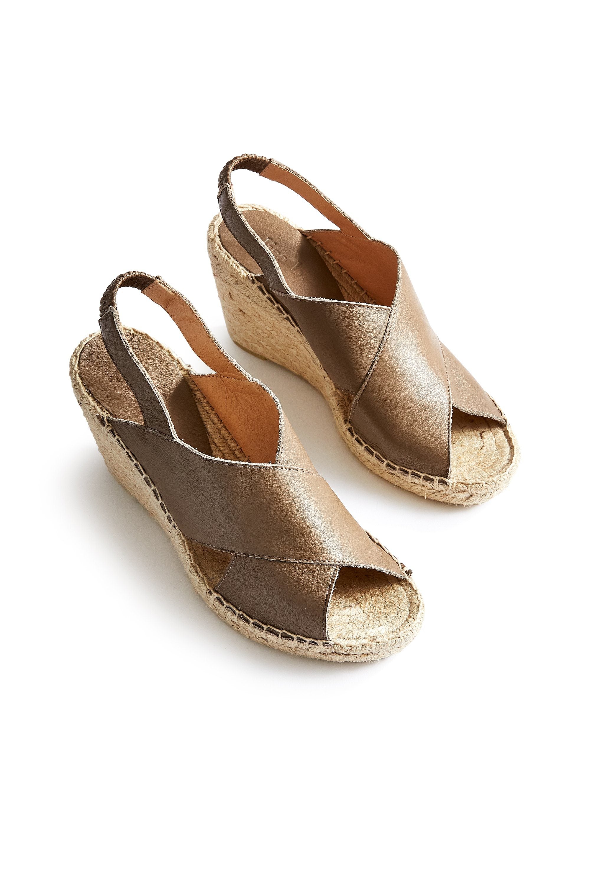 cross-over wedge espadrille in clay Espadrilles lisa b. clay 36 (US 5.5-6) 