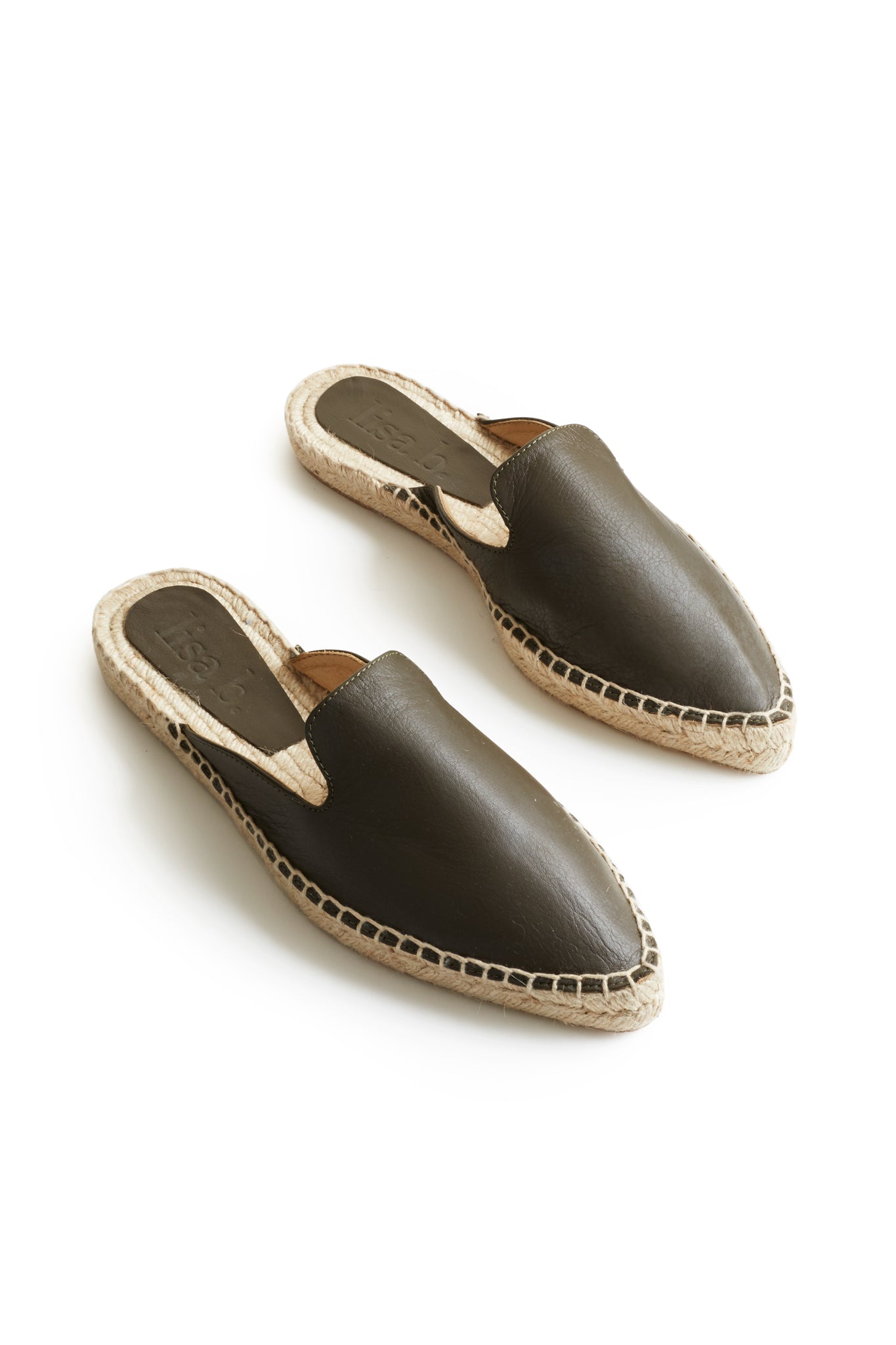 mule espadrille in olive