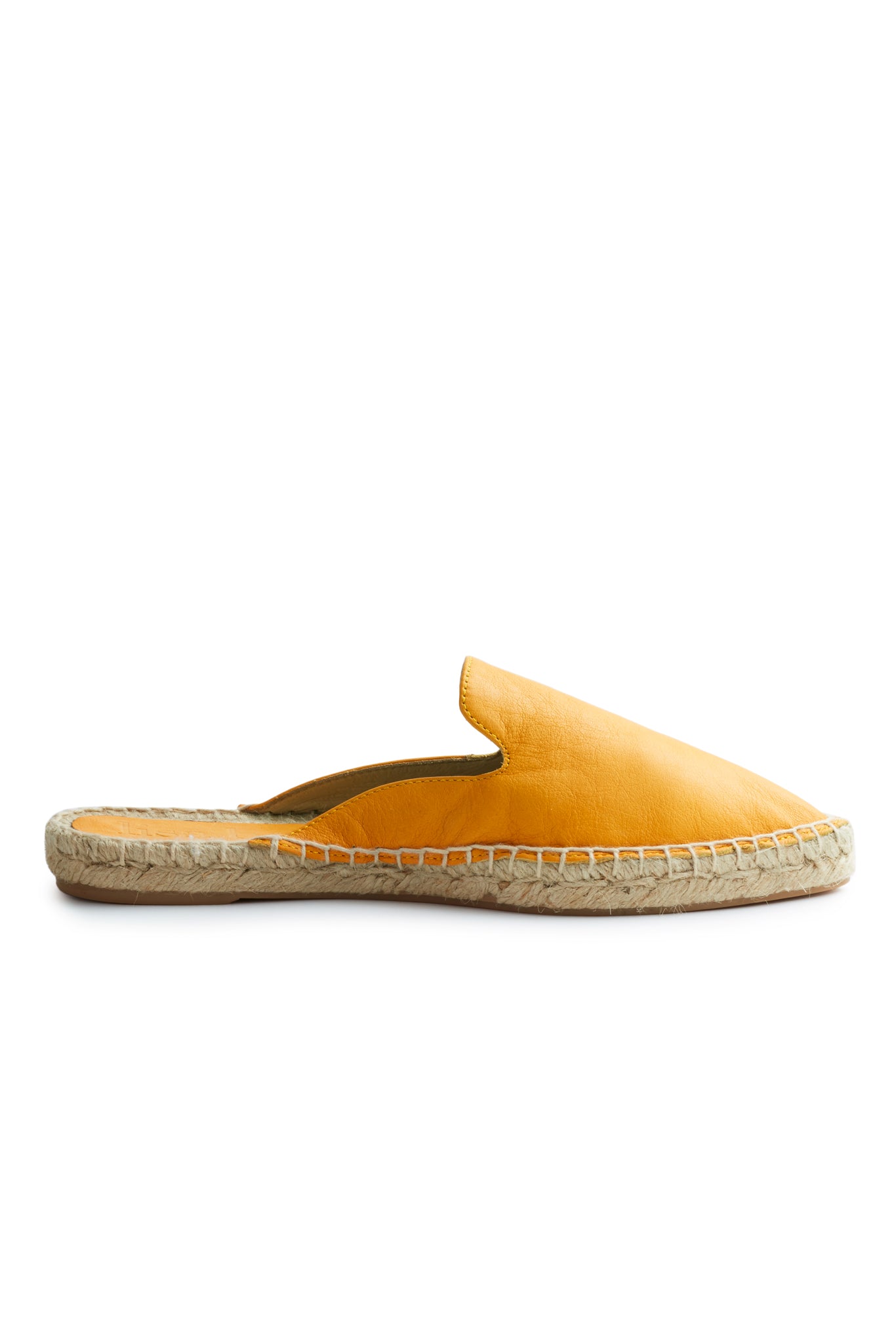 mule espadrille in yellow