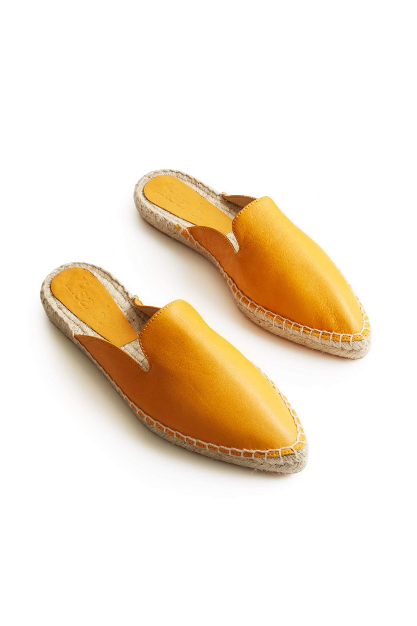 mule espadrille in yellow