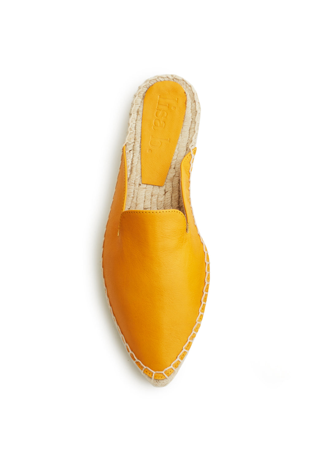 mule espadrille in yellow