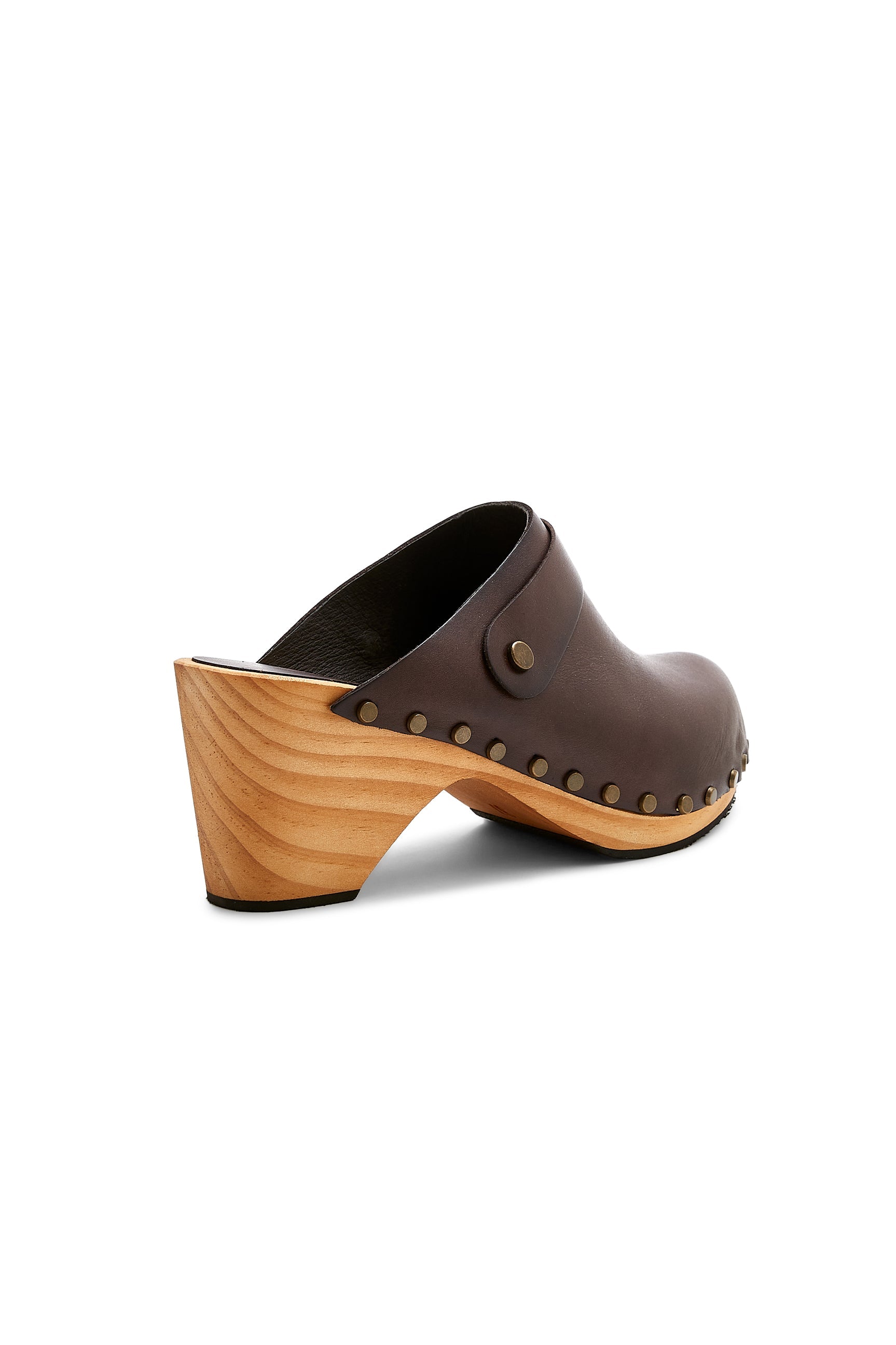 high heel classic clogs in dark brown - ships end of April Clogs lisa b. 