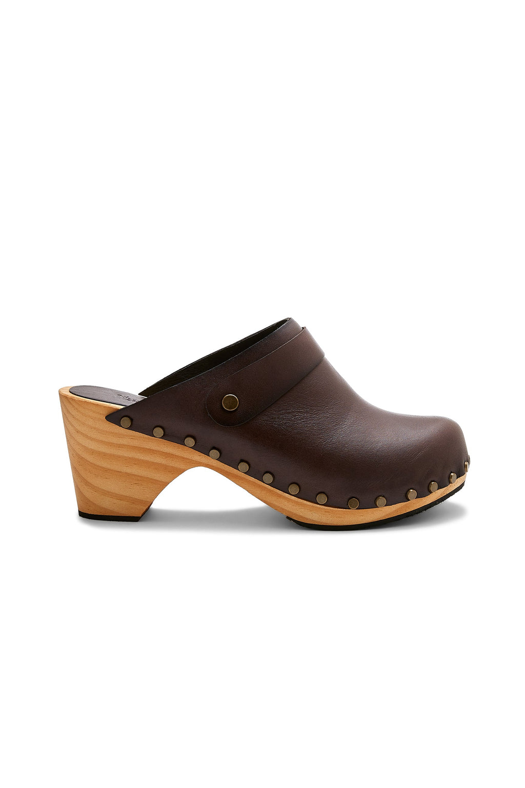 high heel classic clogs in dark brown - ships end of April Clogs lisa b. 