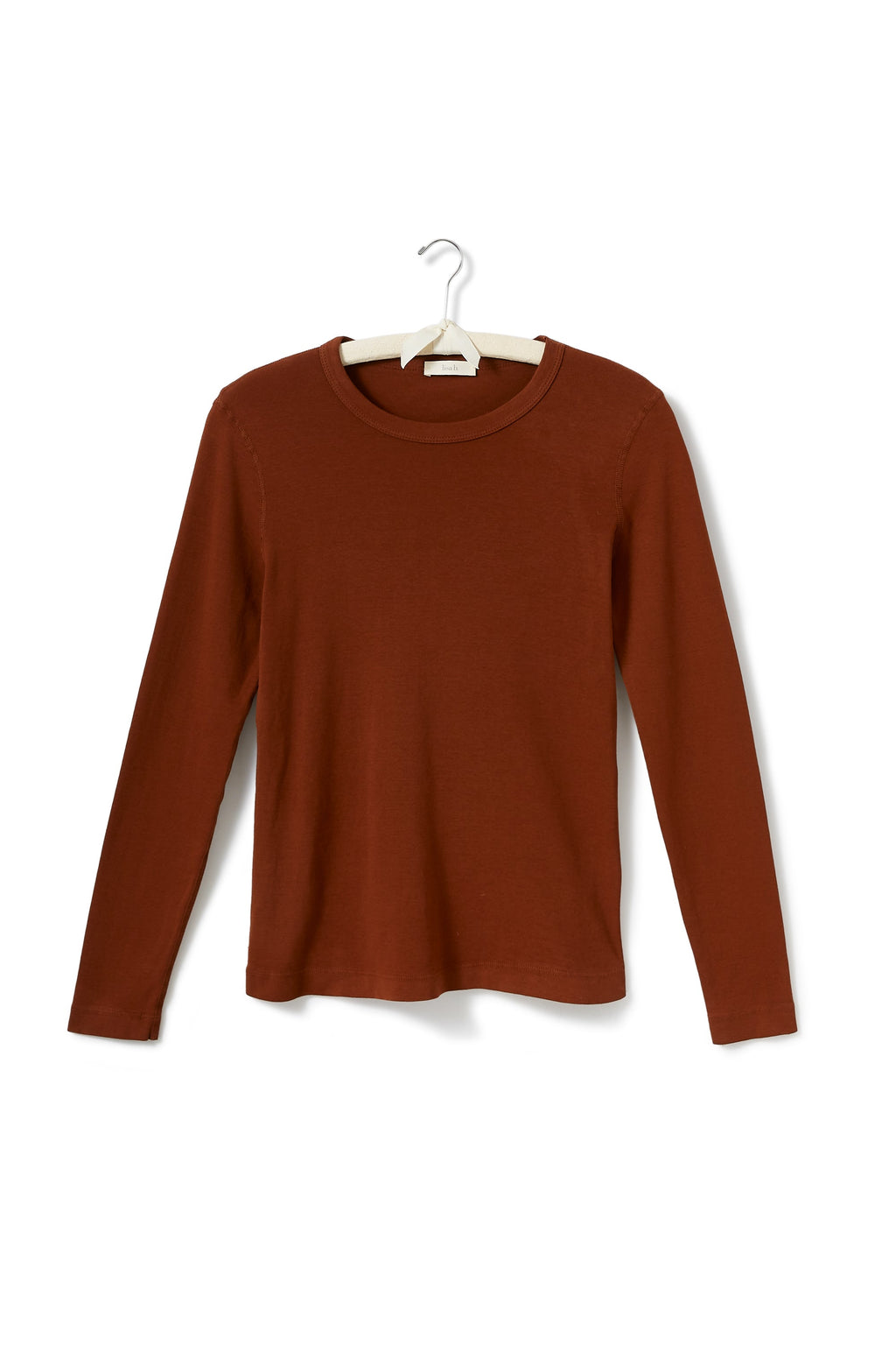 long sleeve scoop neck tee shirt Cotton Knits lisa b. acorn x-small (0-2) 