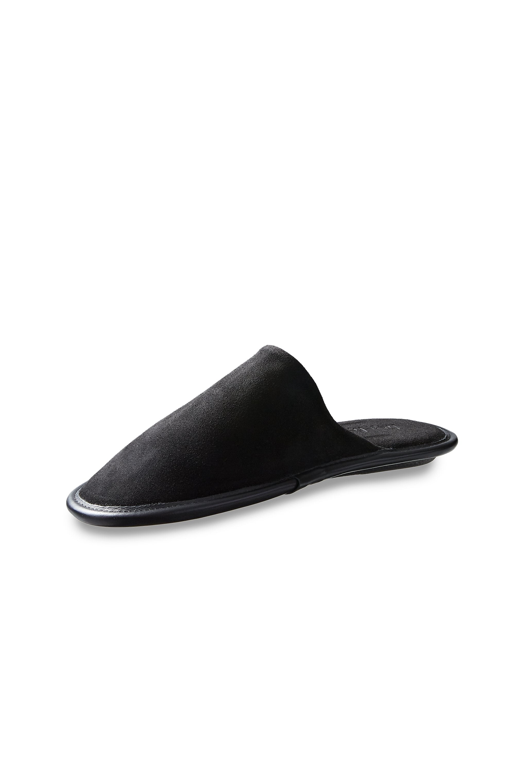 women's black suede slippers Slippers lisa b. 