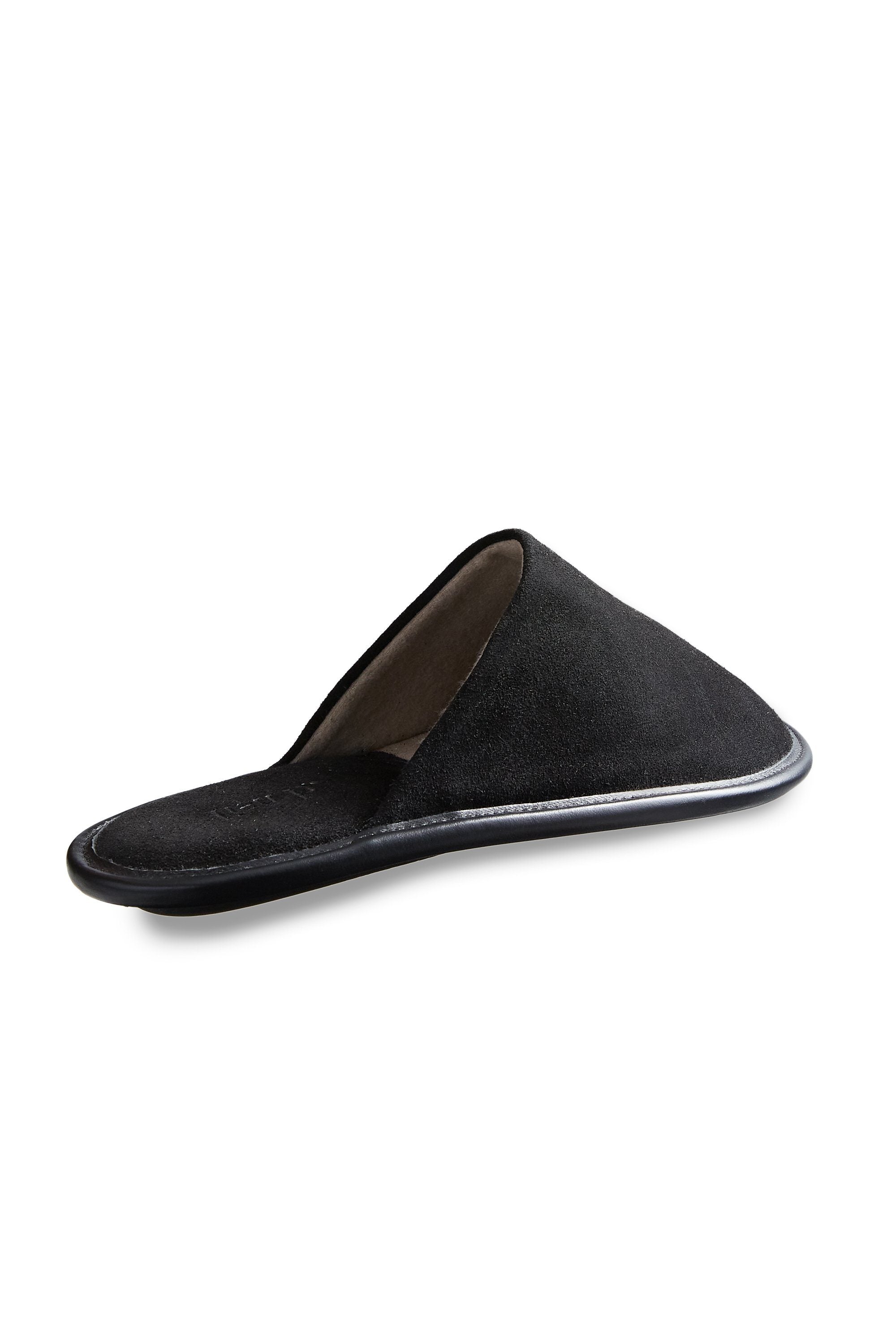 women's black suede slippers Slippers lisa b. 