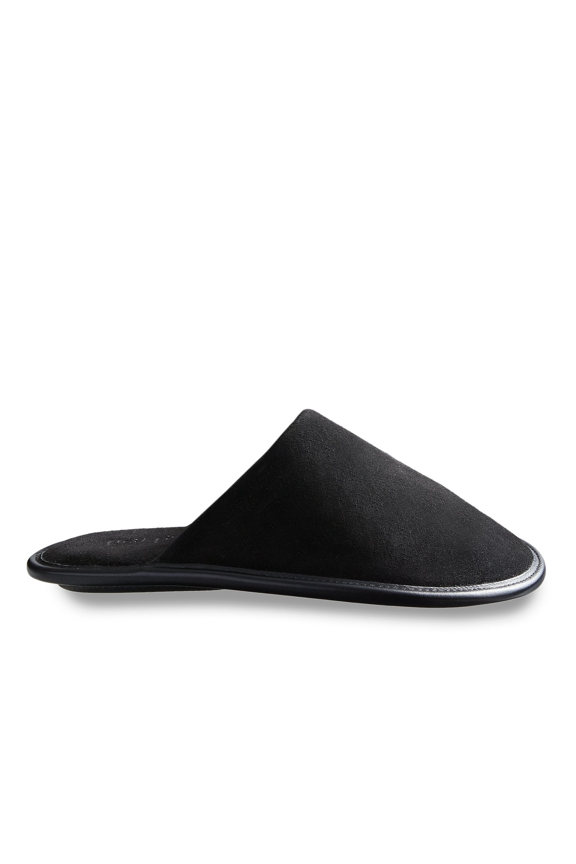 women's black suede slippers Slippers lisa b. 