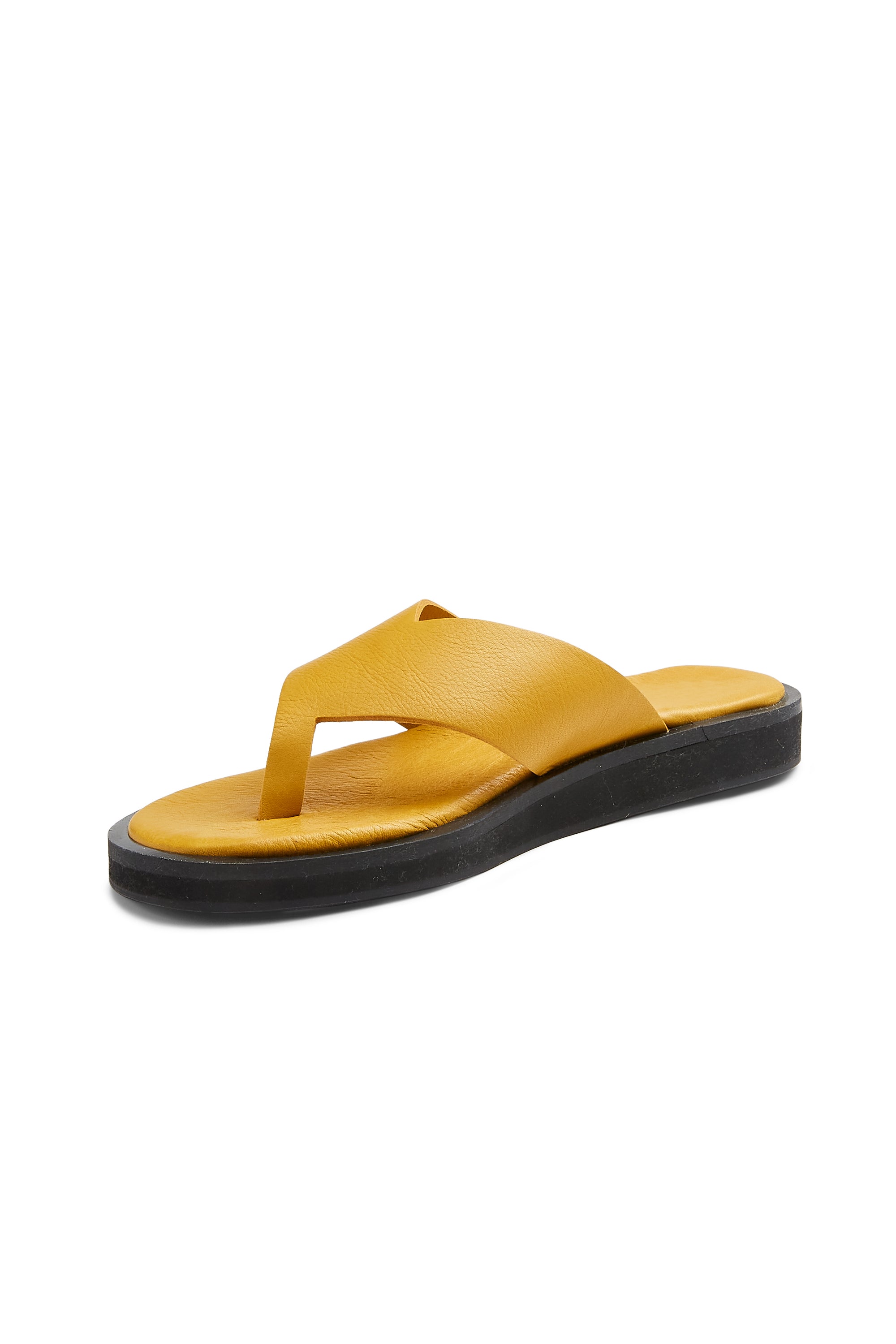 leather thong in mustard - ships end of April Thongs lisa b. 