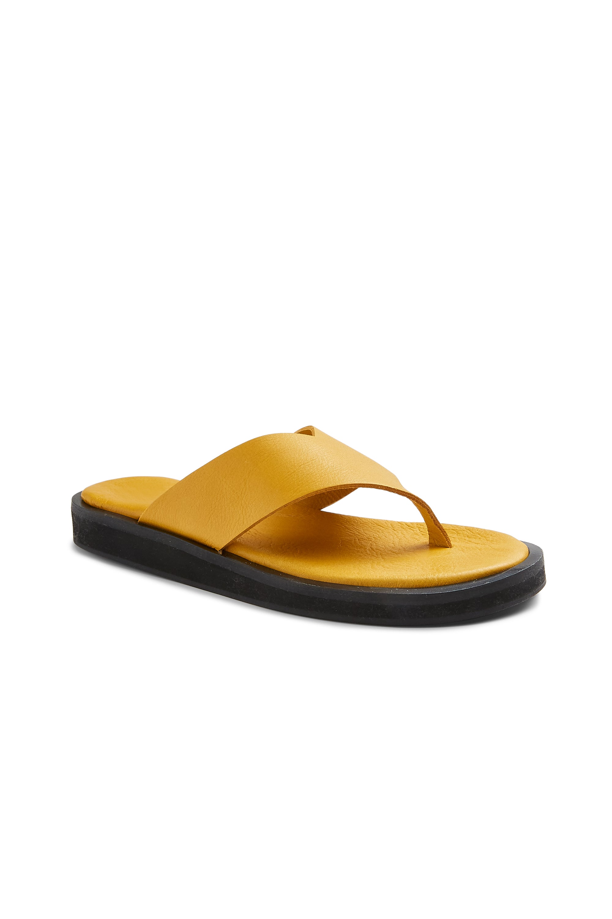 leather thong in mustard - ships end of April Thongs lisa b. 