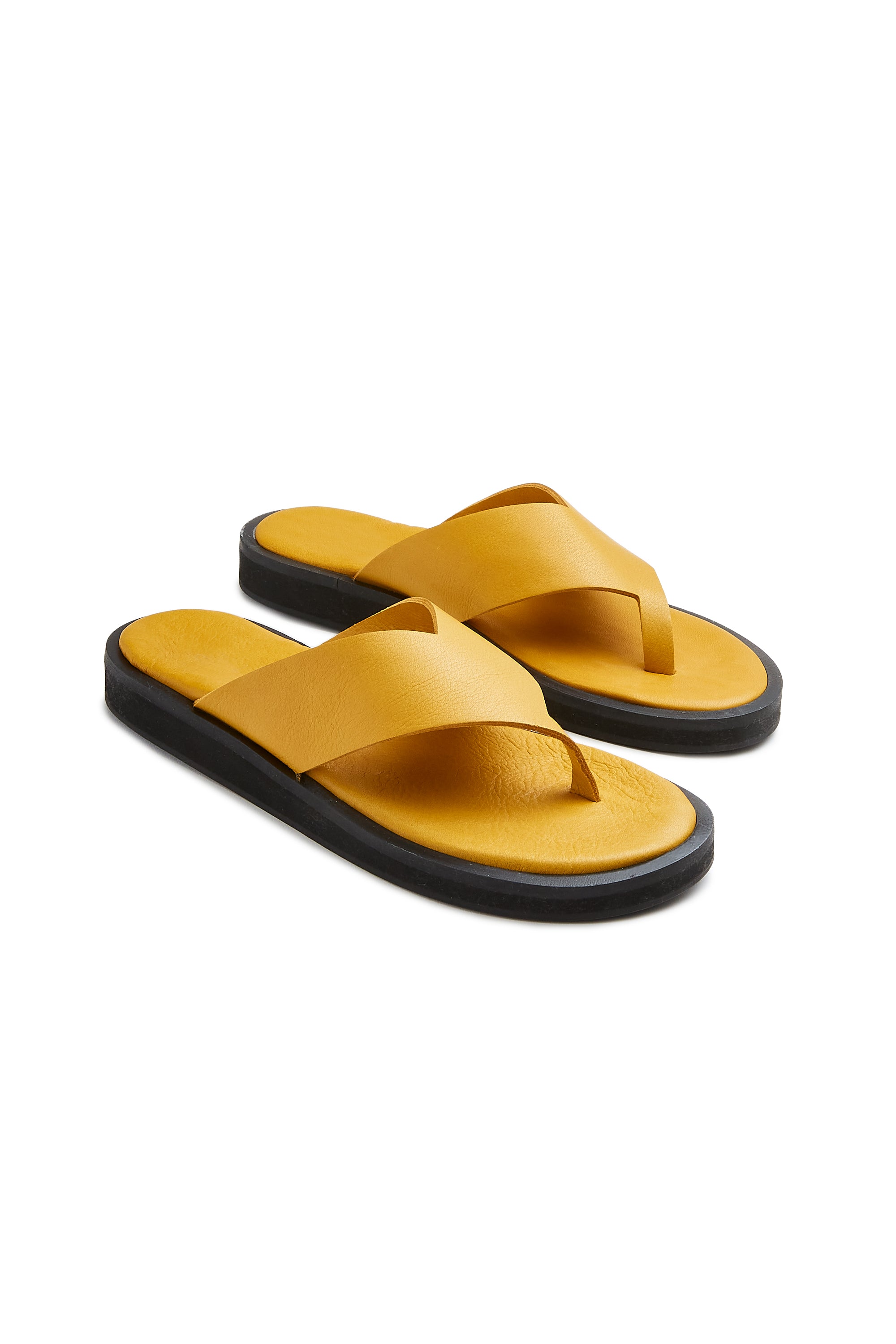 leather thong in mustard - ships end of April Thongs lisa b. mustard 36 (US 5.5-6) 