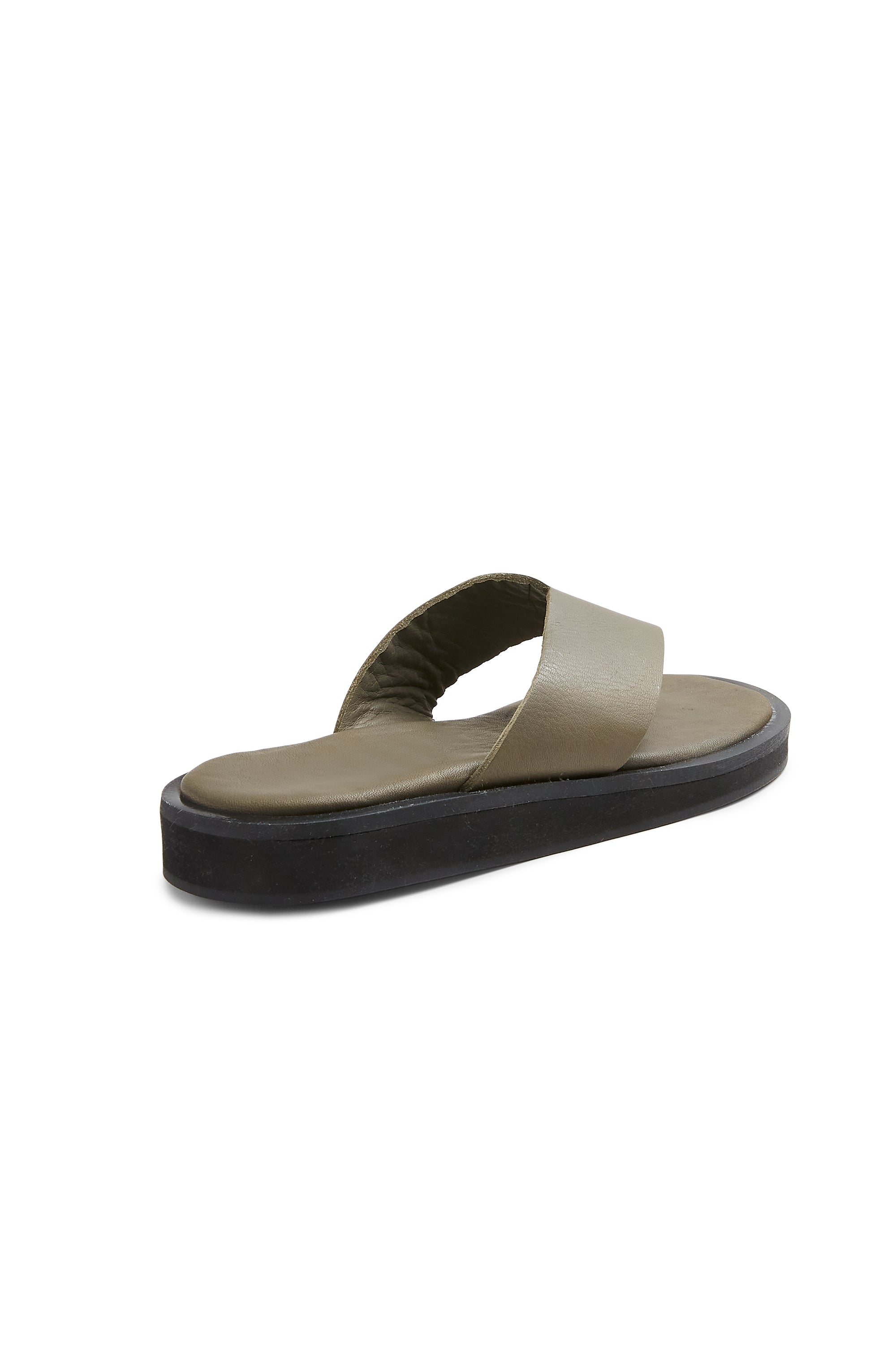 leather thong in olive - ships end of April Thongs lisa b. 