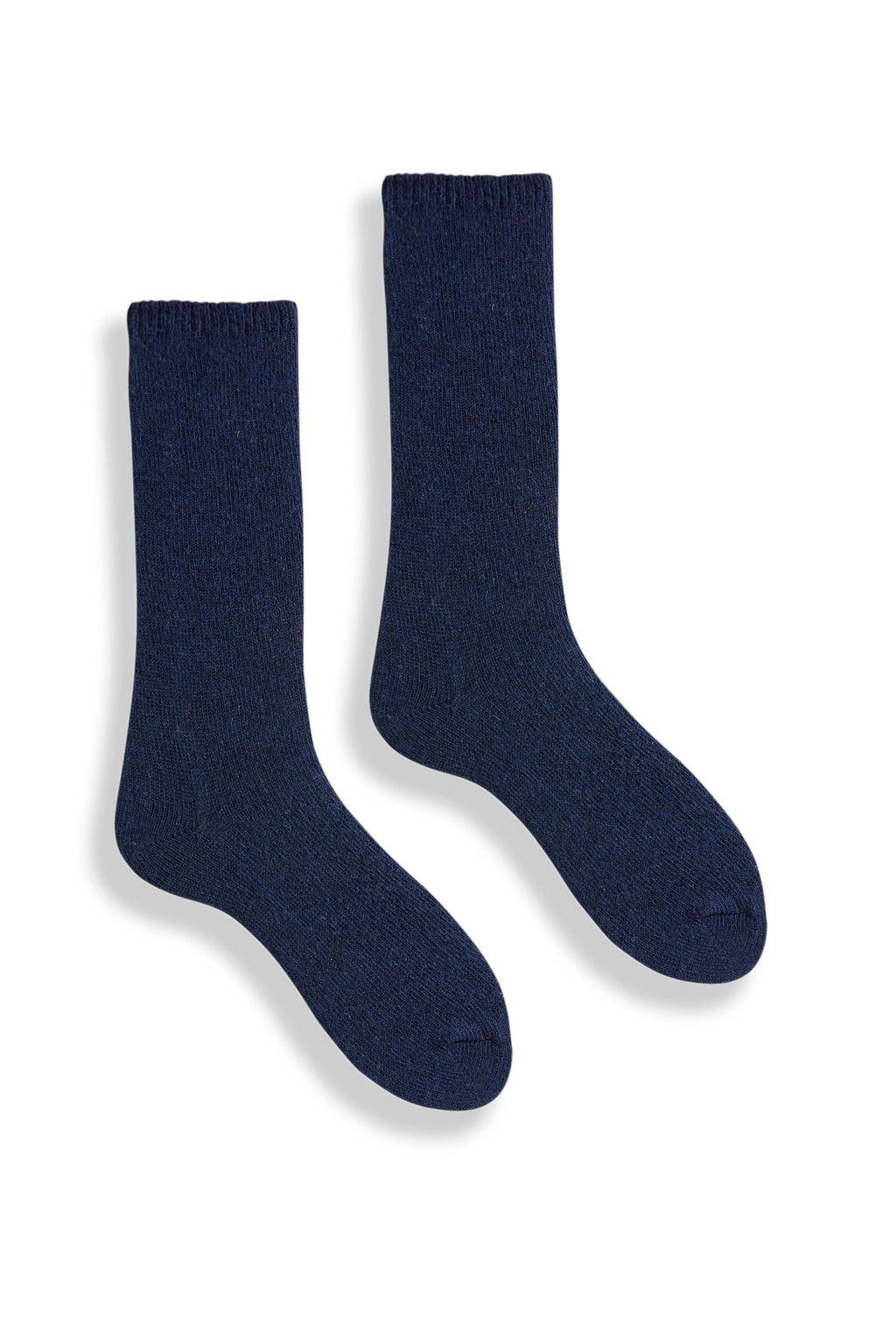 lisa b. wool cashmere women socks | solid crew in navy