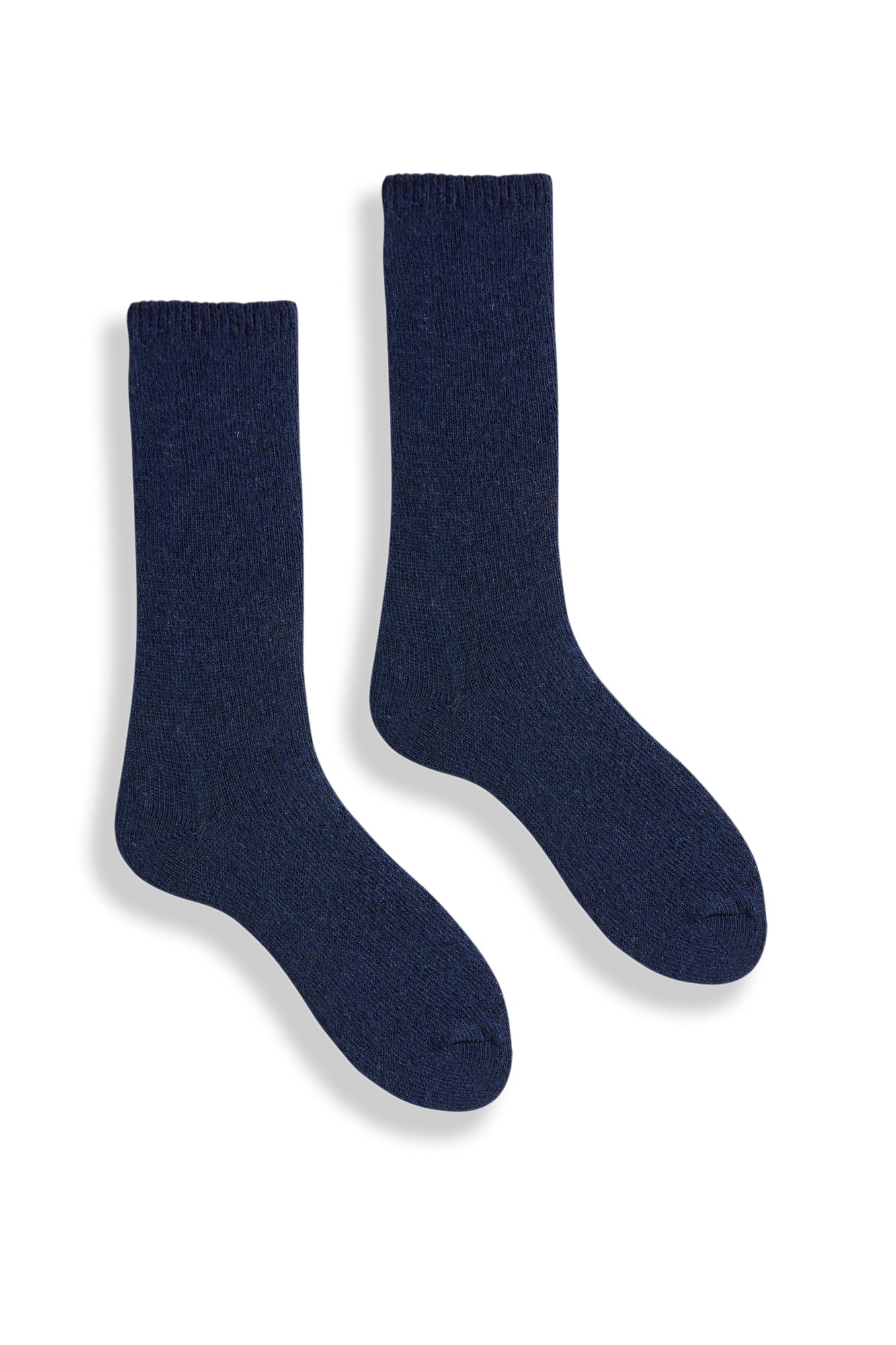 lisa b. wool cashmere women socks | solid crew in navy