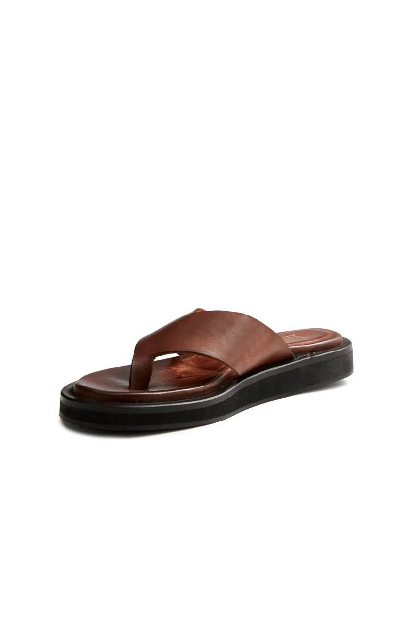 leather thong in acorn Thongs lisa b. 