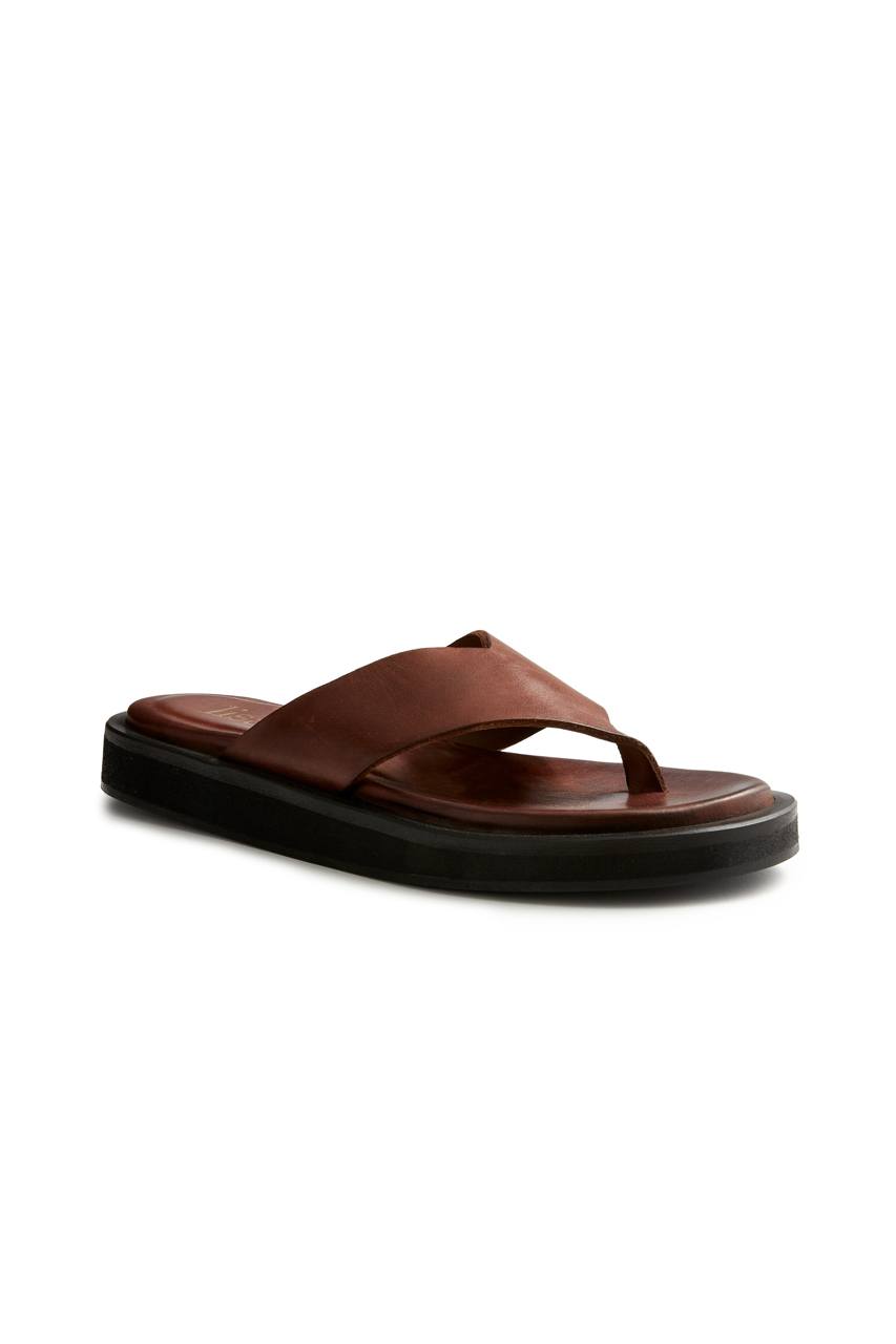 leather thong in acorn Thongs lisa b. 
