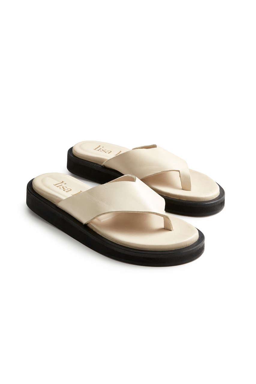 leather thong in créme Thongs lisa b. créme 36 (US 5.5-6) 