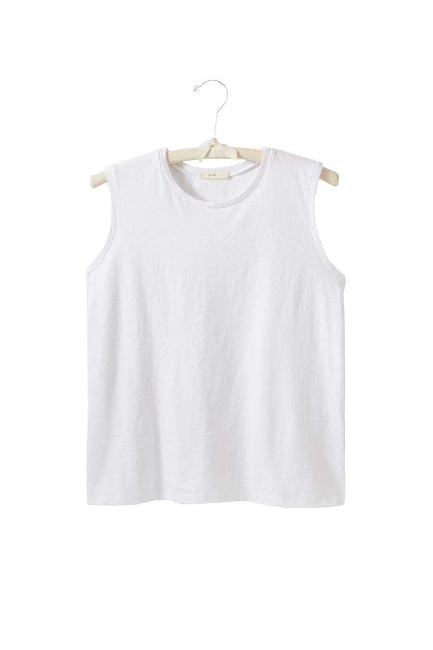muscle tee shirt Cotton Knits lisa b. white x-small (0-2) 