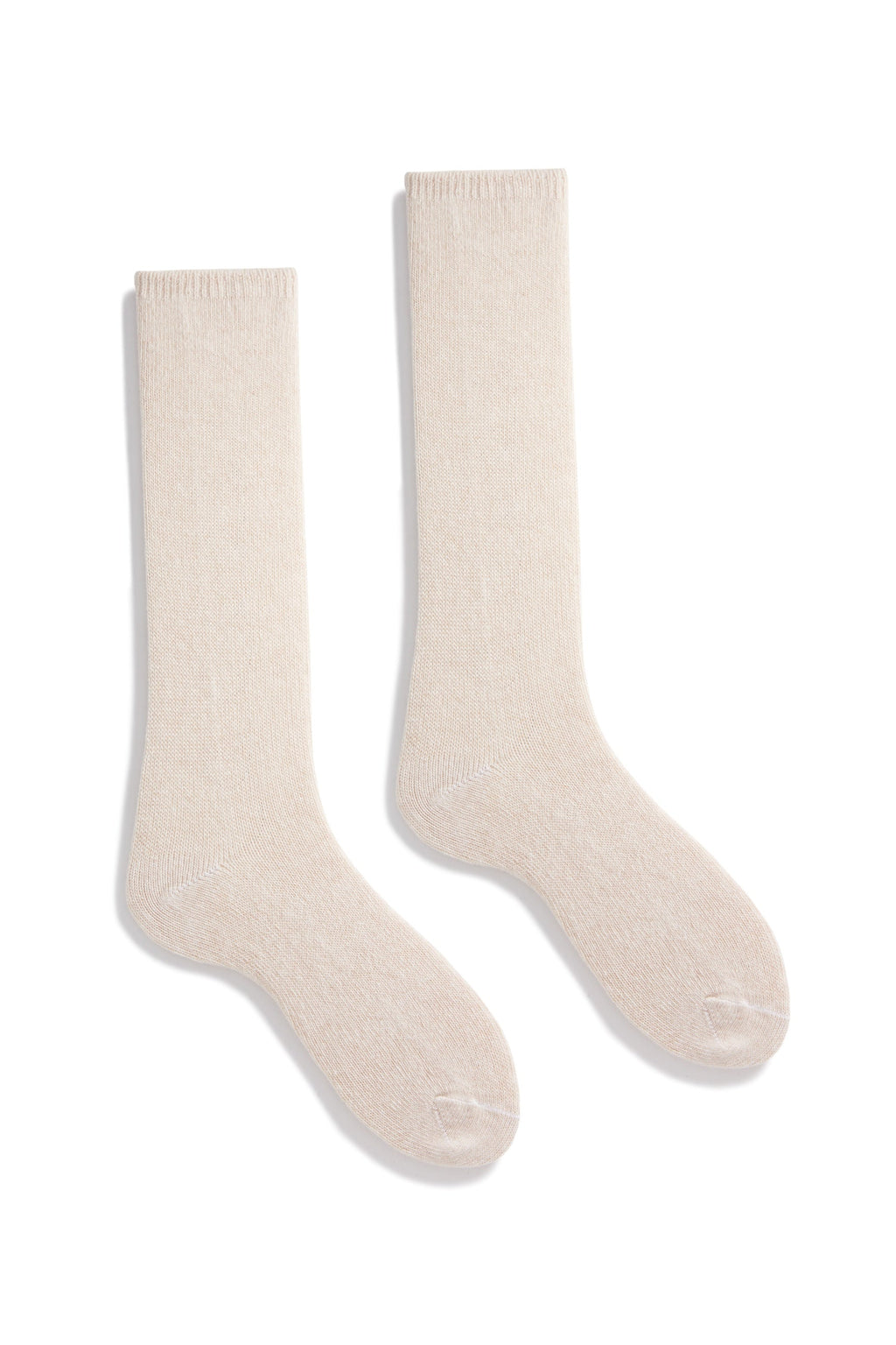 lisa b. wool cashmere women socks | solid crew in créme 