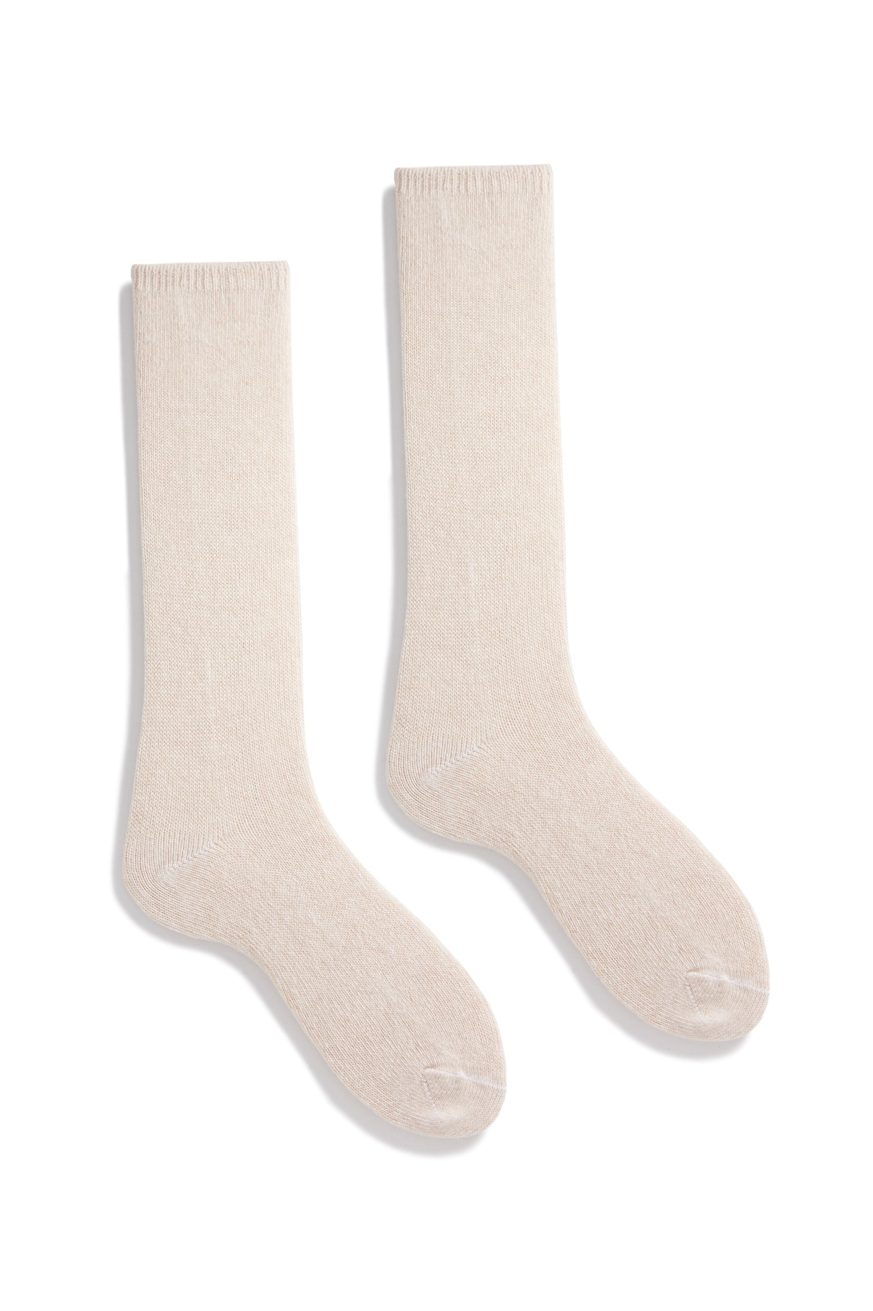 lisa b. wool cashmere women socks | solid crew in créme 