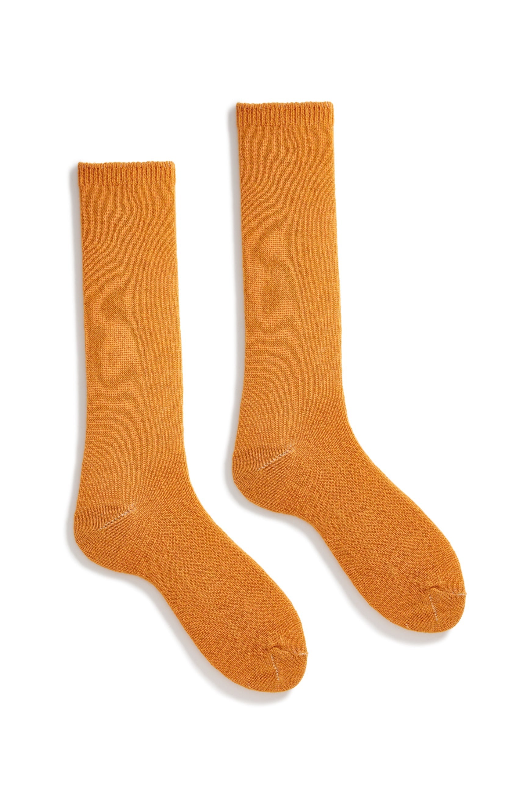 lisa b. wool cashmere women socks | solid crew in squash 